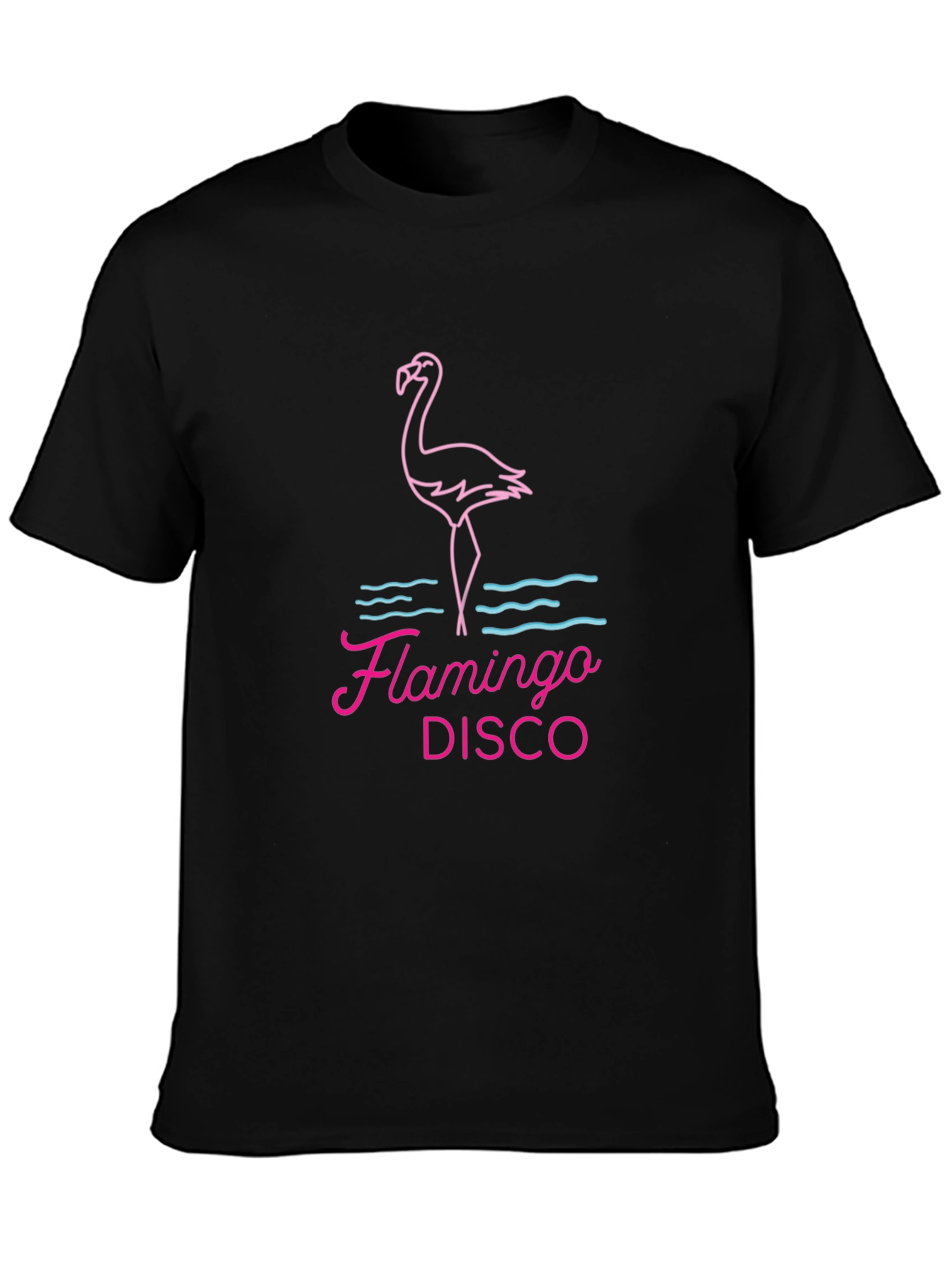 Flamingo Disco Graphic Tee - Retro Party Shirt