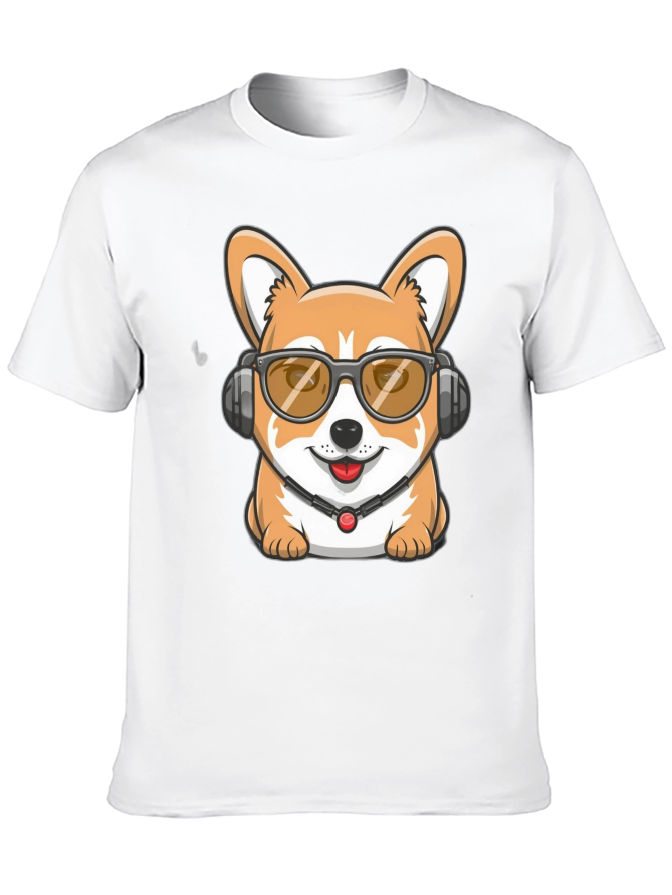 Cool Corgi DJ Black T-Shirt