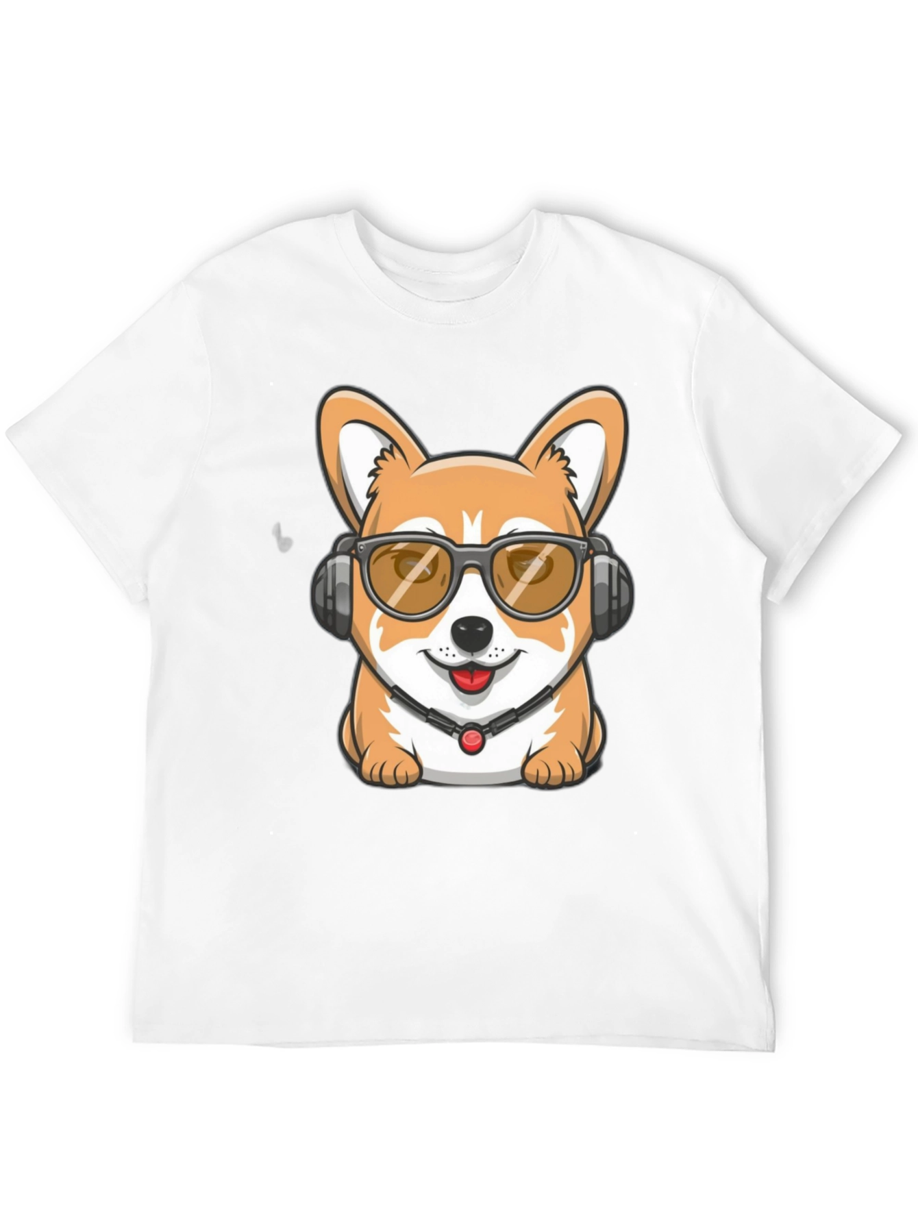 Cool Corgi DJ Black T-Shirt