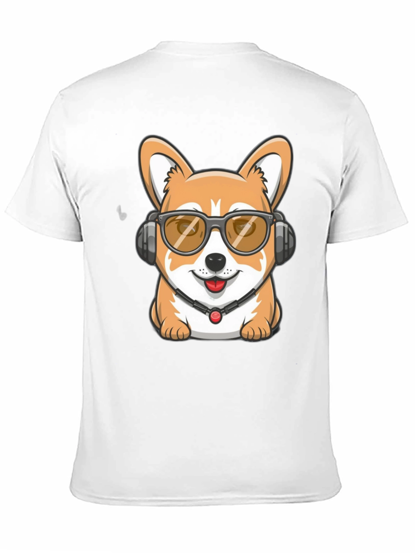 Cool Corgi DJ Black T-Shirt