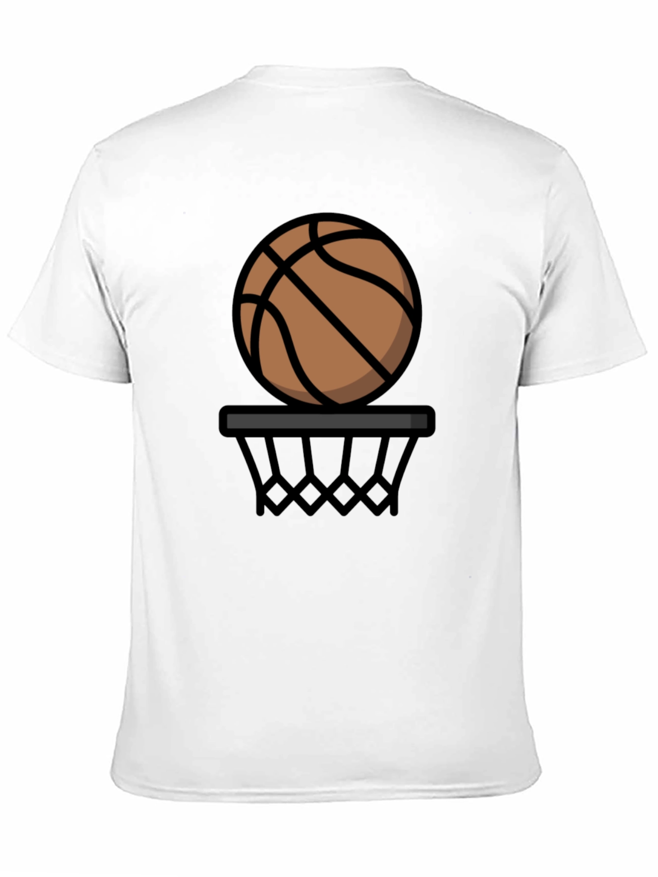 Basketball Graphic Tee - Black Cotton T-Shirt