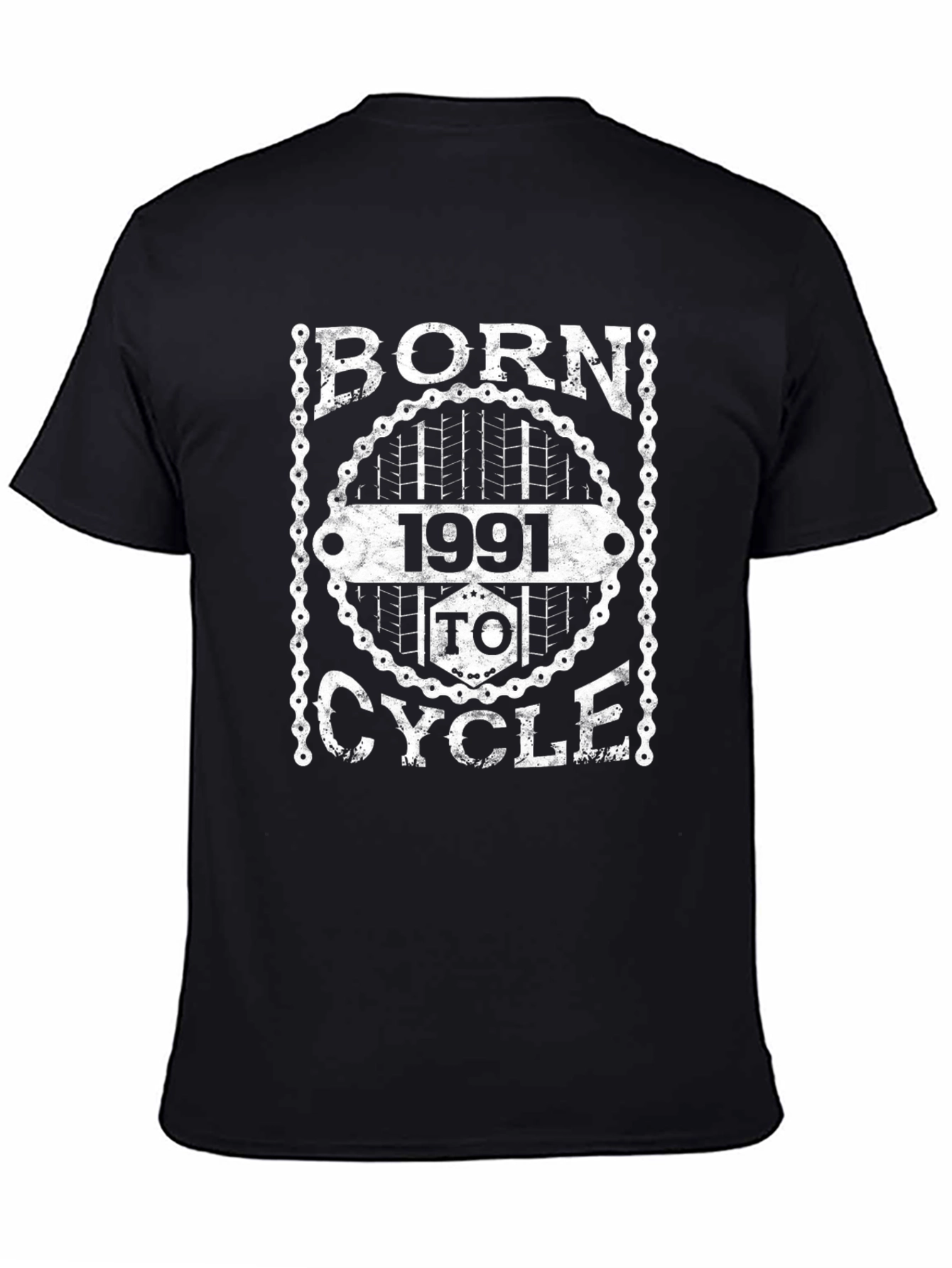 Born in 1991 To Cycle Black T-Shirt