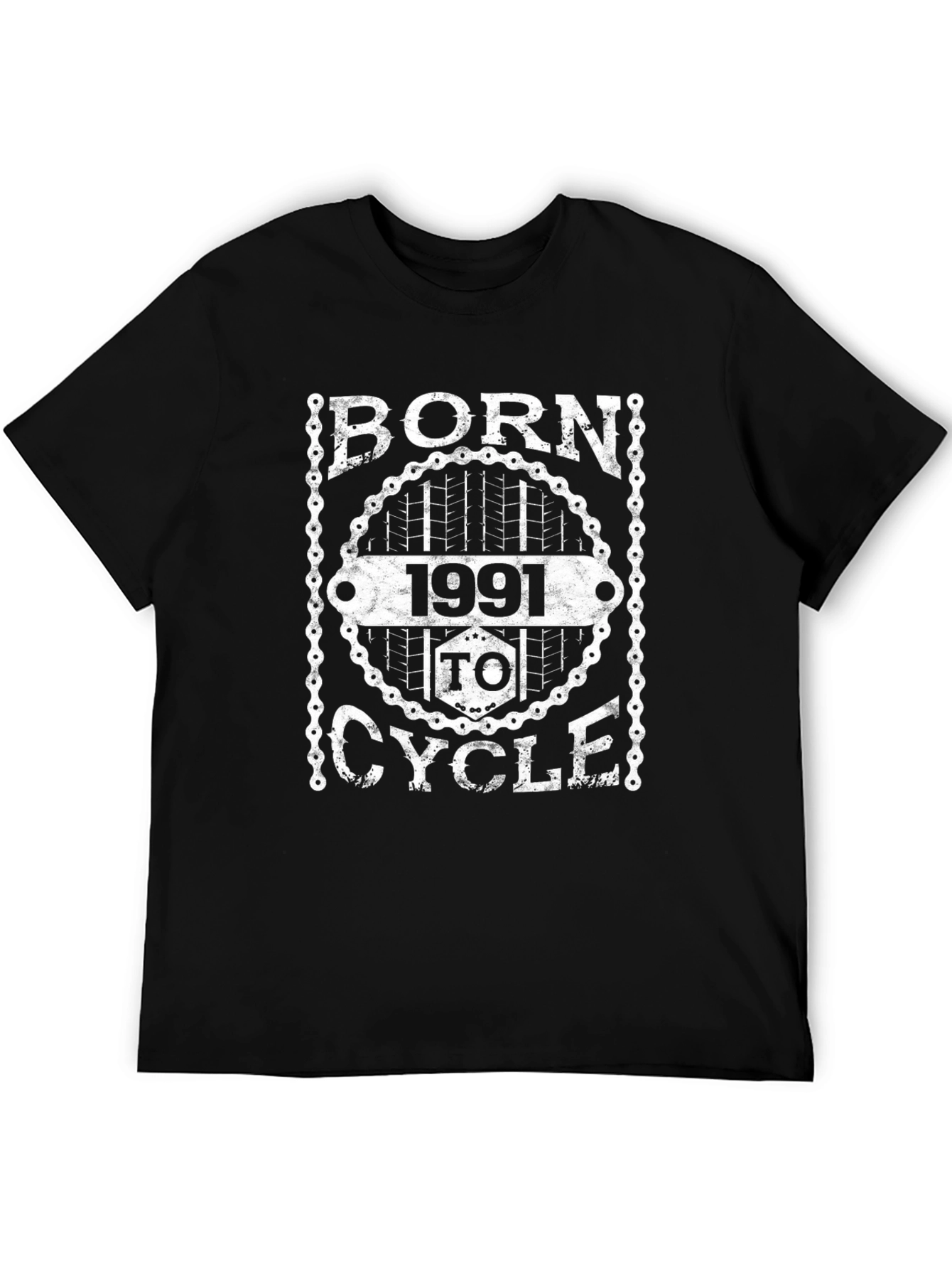 Born in 1991 To Cycle Black T-Shirt