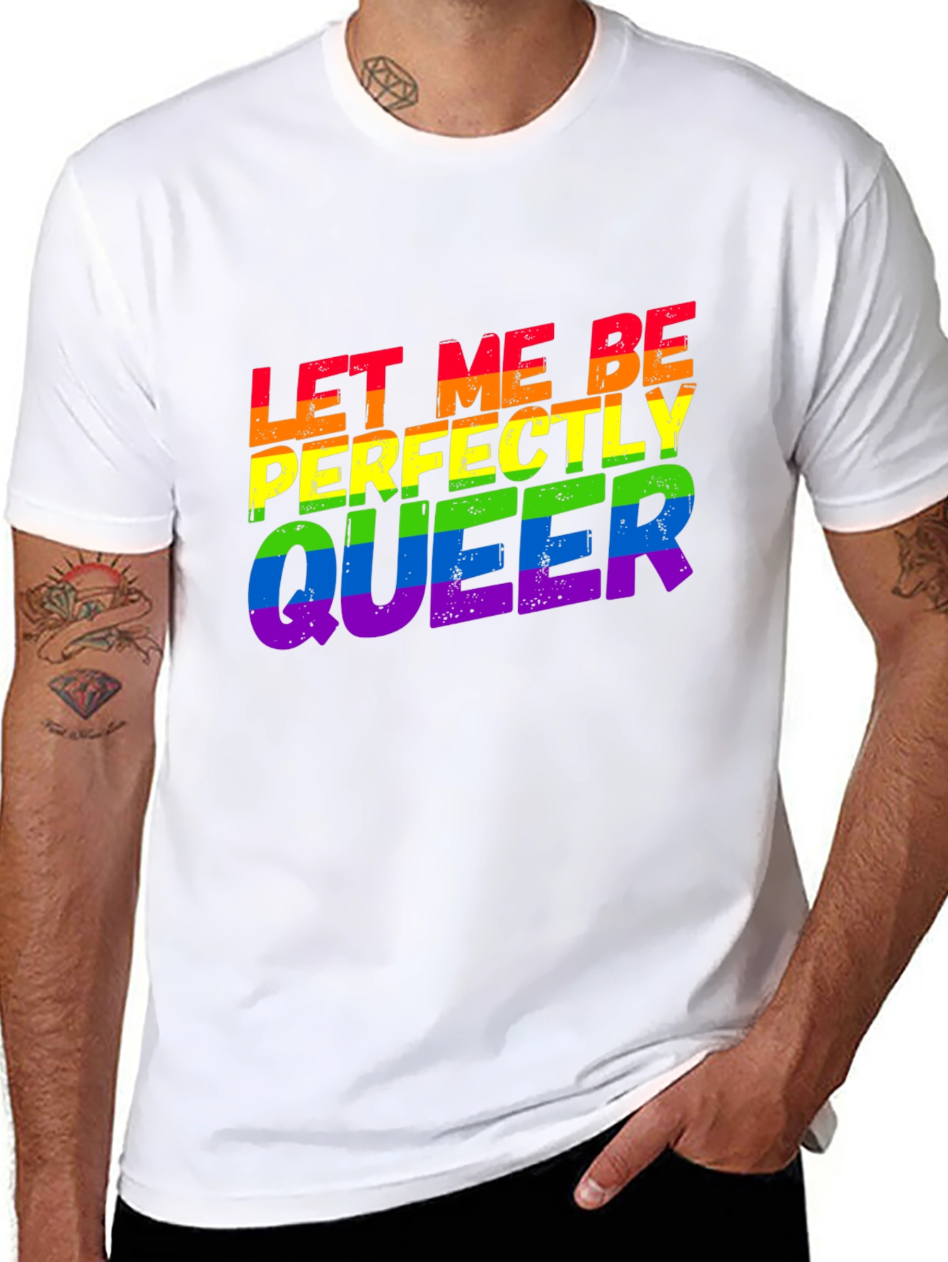 Let Me Be Perfectly Queer LGBTQ Rainbow T-Shirt