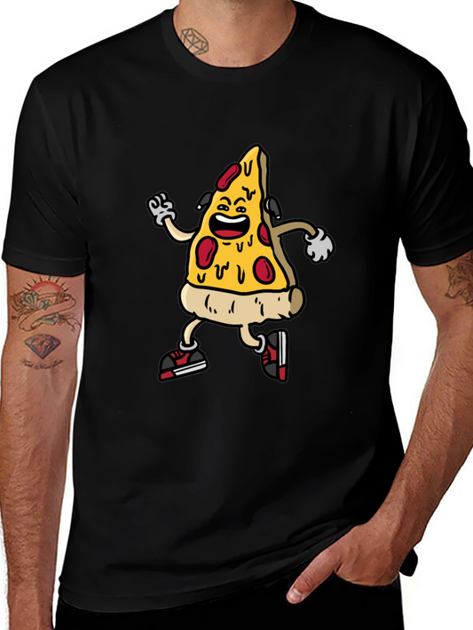 Pizza Slice Character Graphic T-Shirt