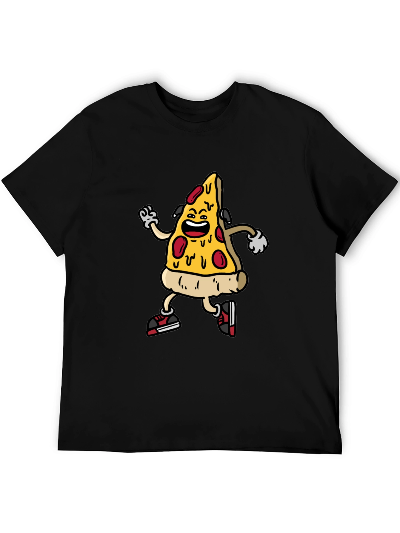 Pizza Slice Character Graphic T-Shirt