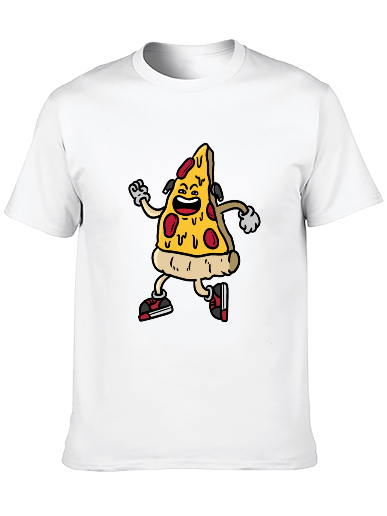 Pizza Slice Character Graphic T-Shirt
