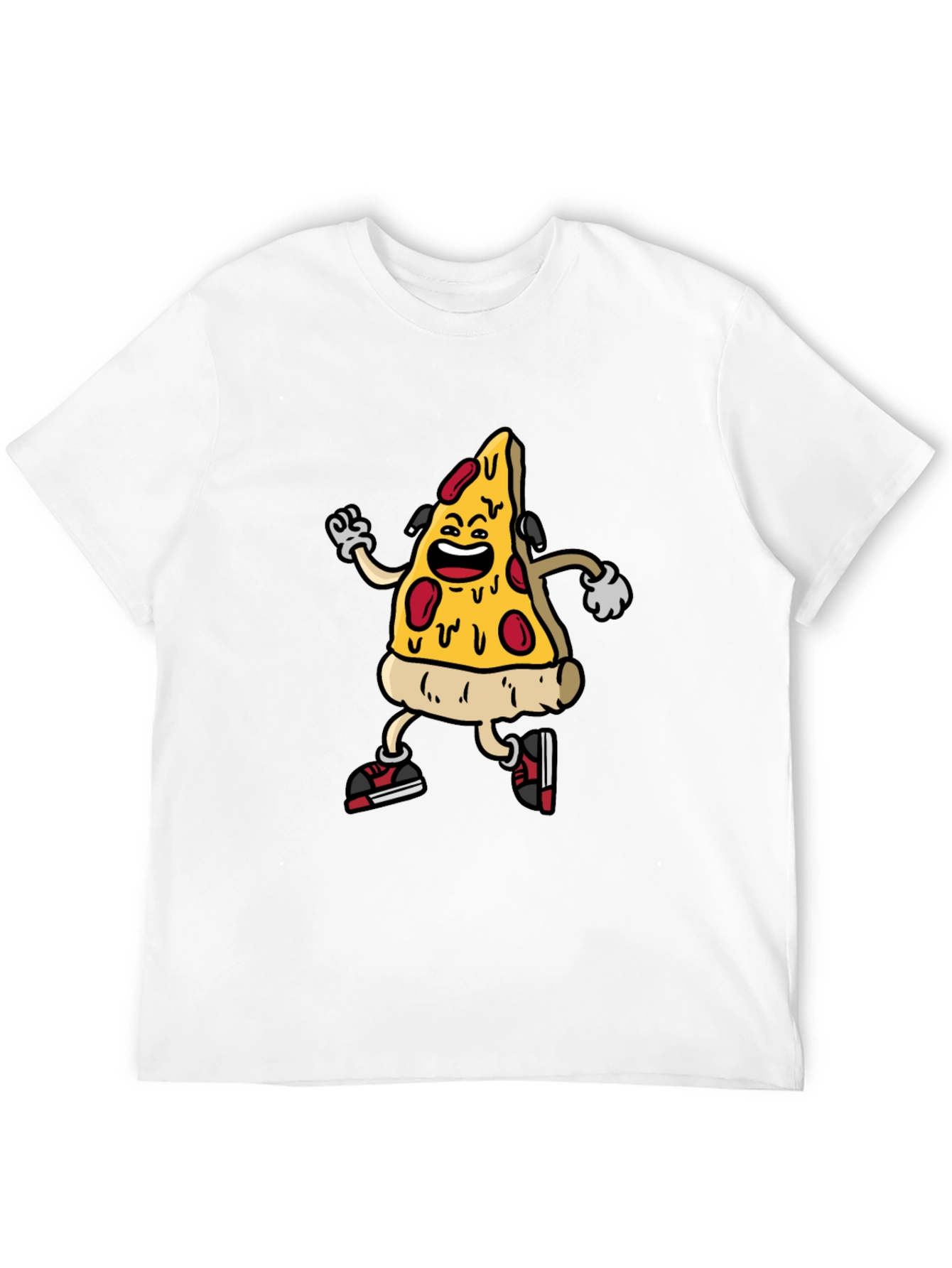 Pizza Slice Character Graphic T-Shirt