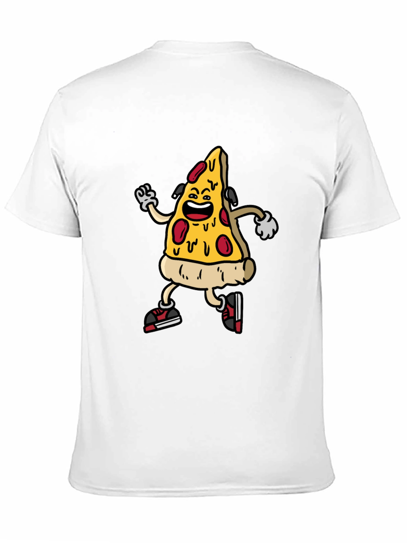 Pizza Slice Character Graphic T-Shirt