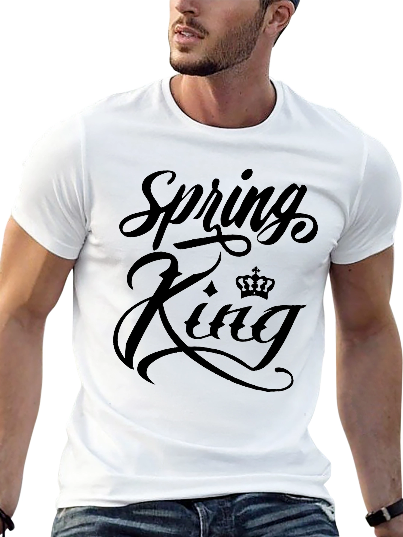 Spring King Black Graphic T-Shirt