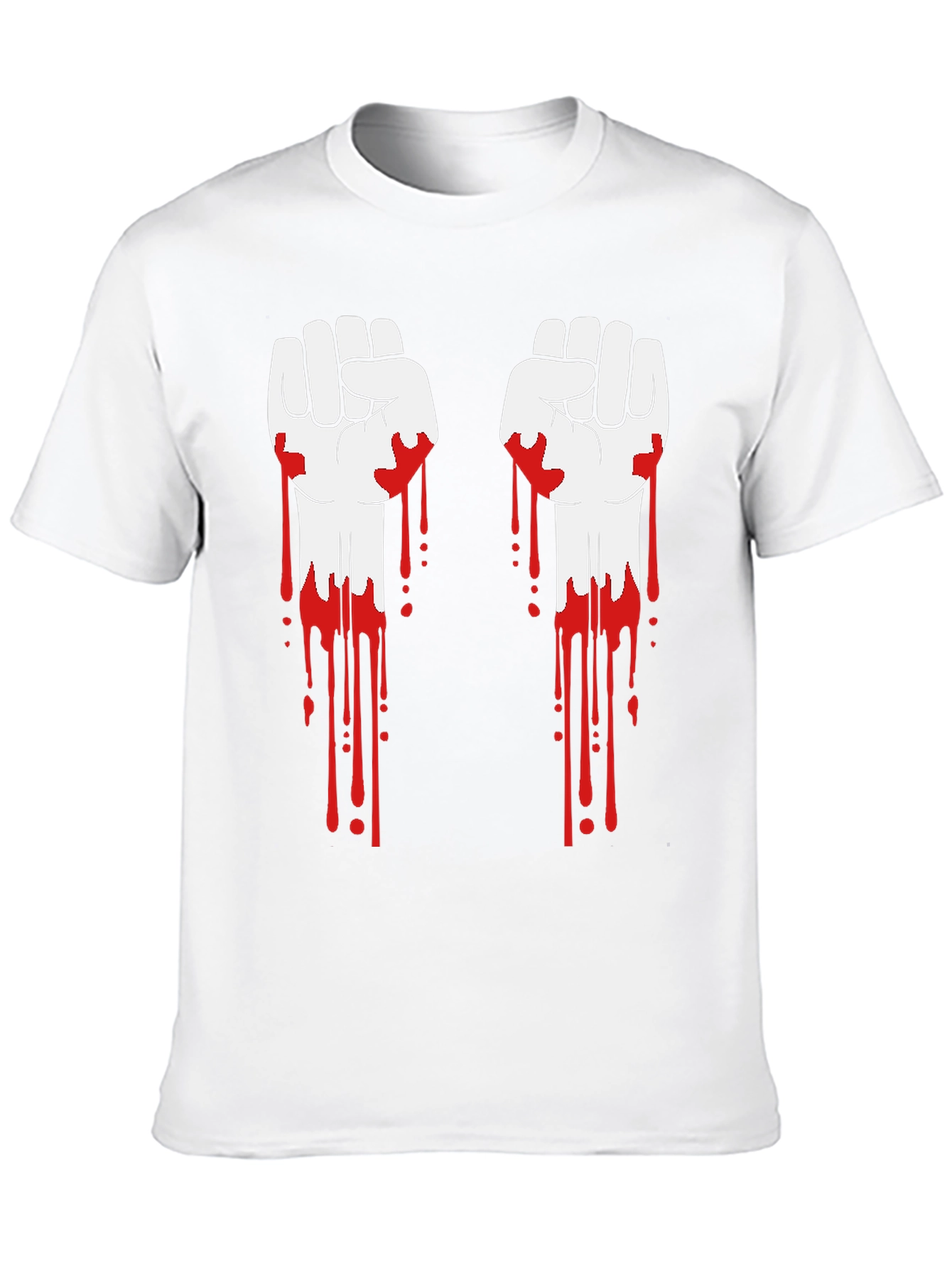 Bloody Fists Graphic Tee - Black Cotton T-Shirt