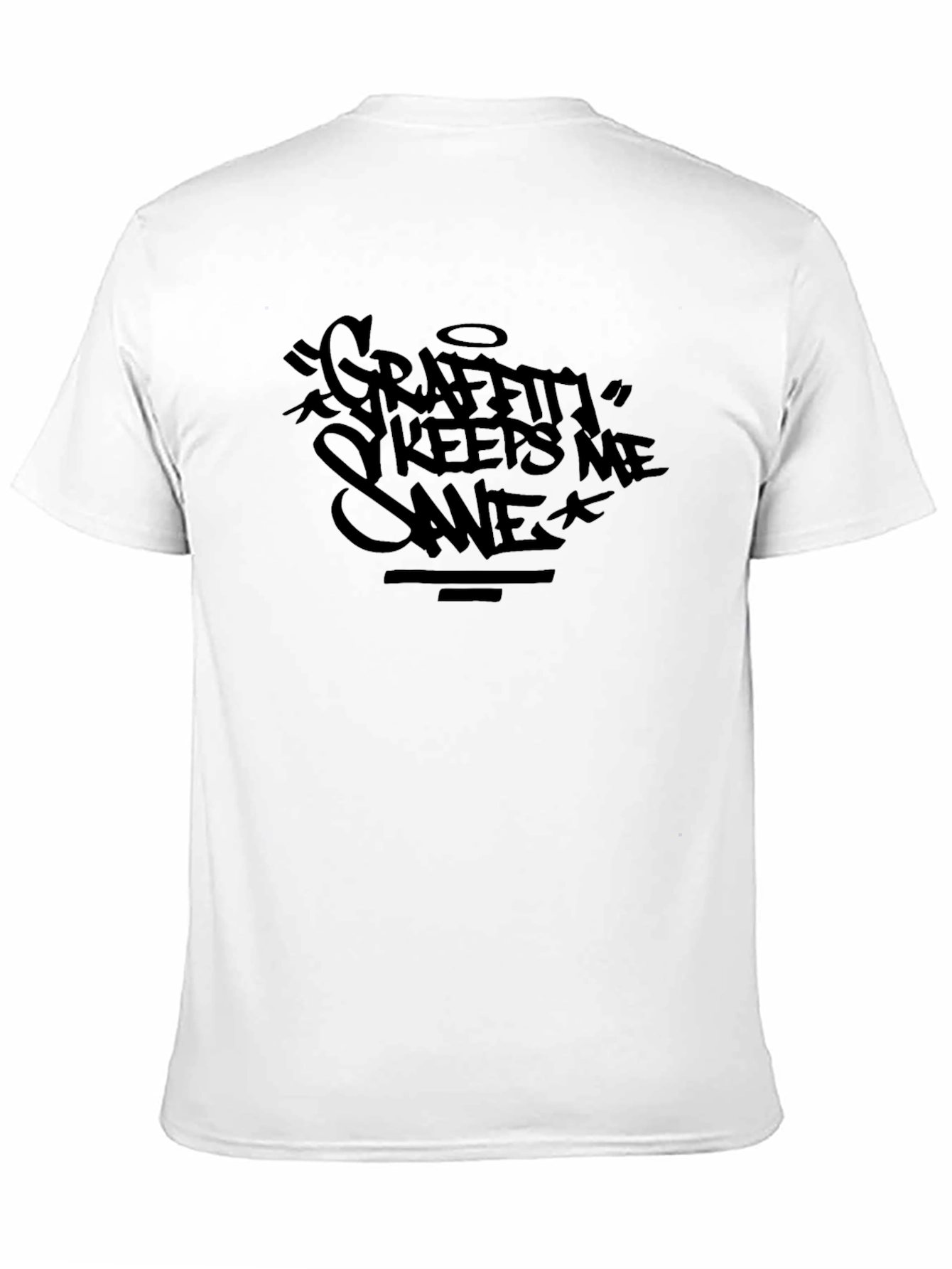 Graffiti Keeps Me Sane Black T-Shirt