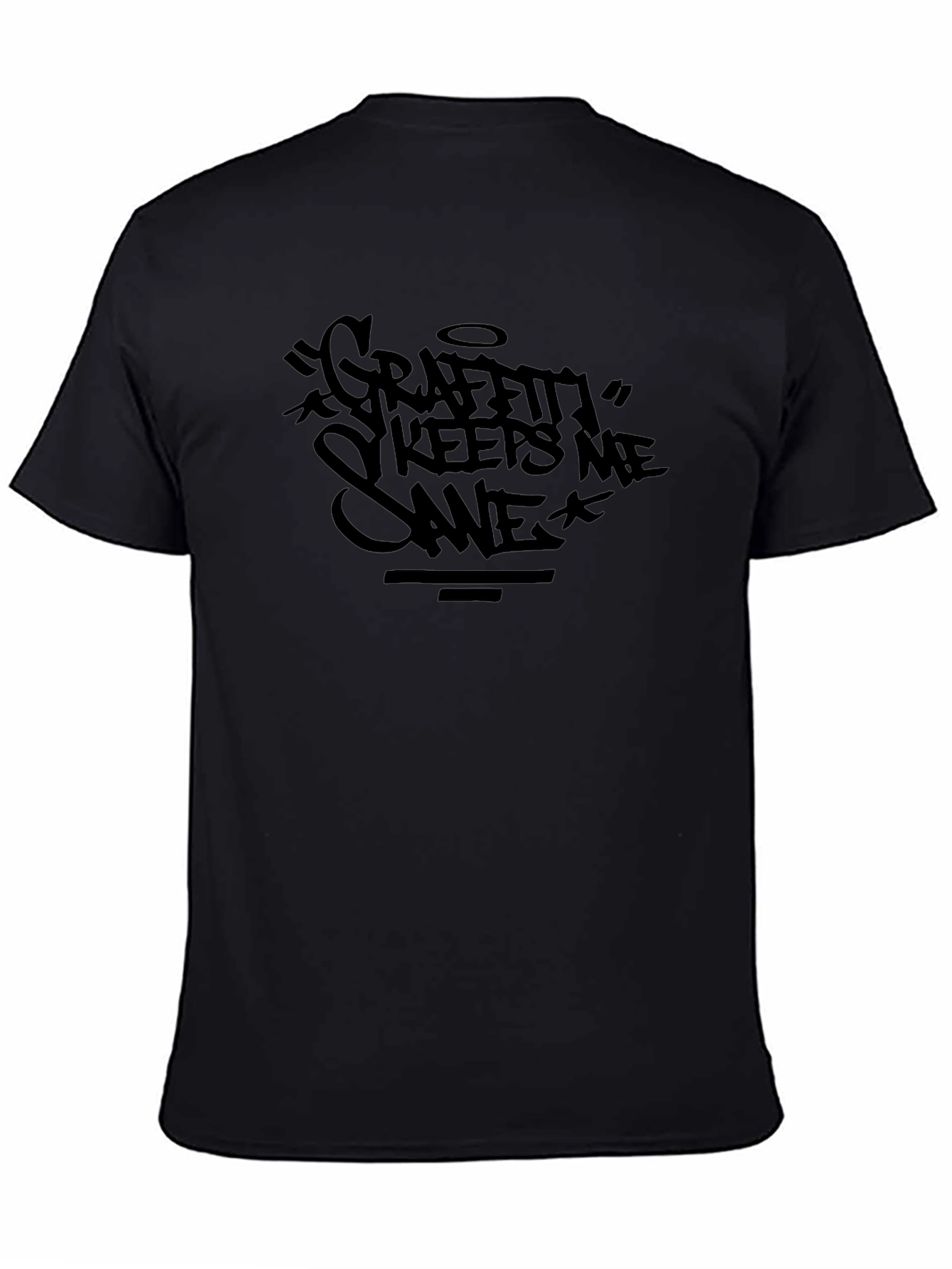 Graffiti Keeps Me Sane Black T-Shirt