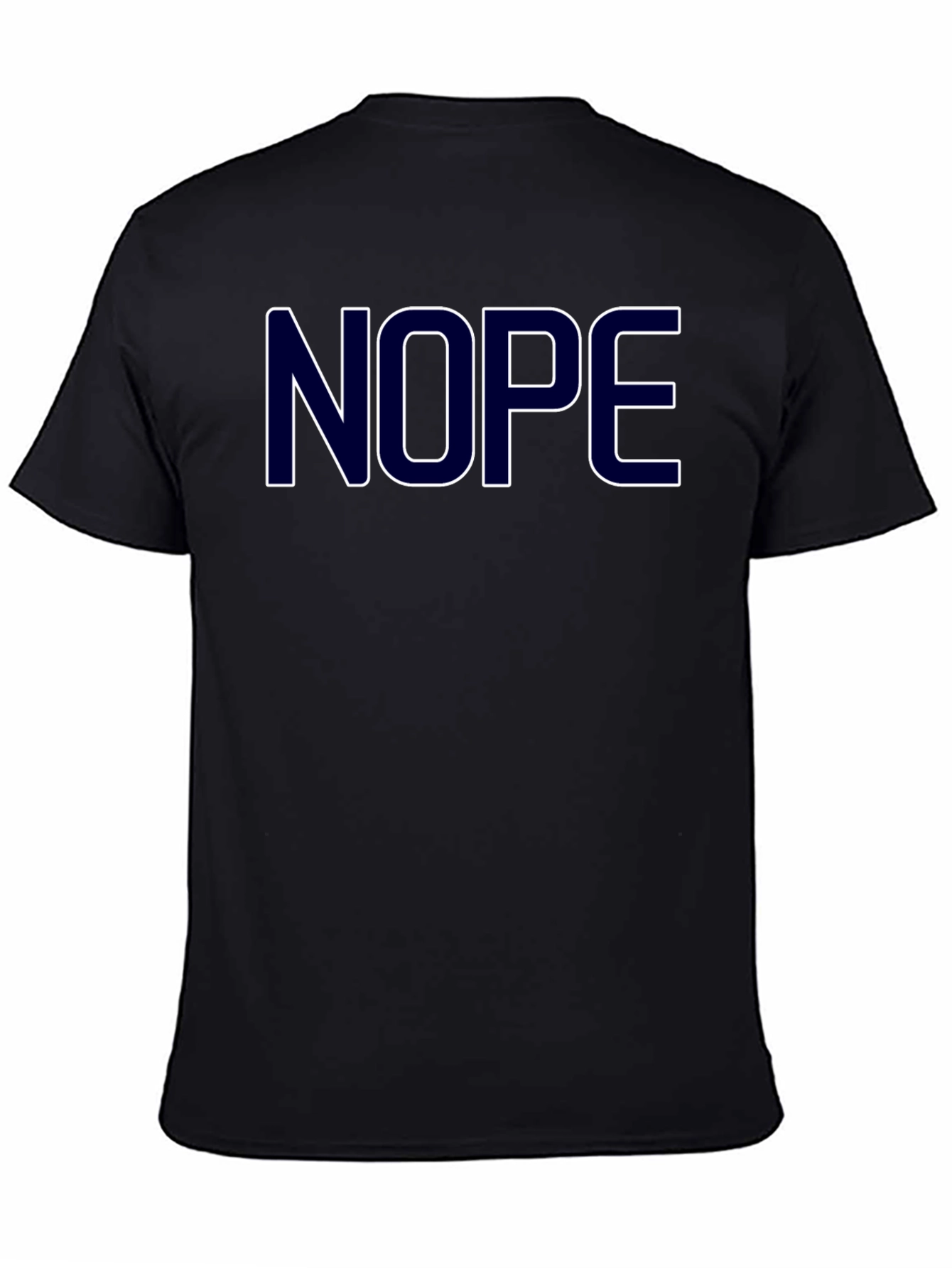 Nope Graphic Tee - Casual Black T-Shirt