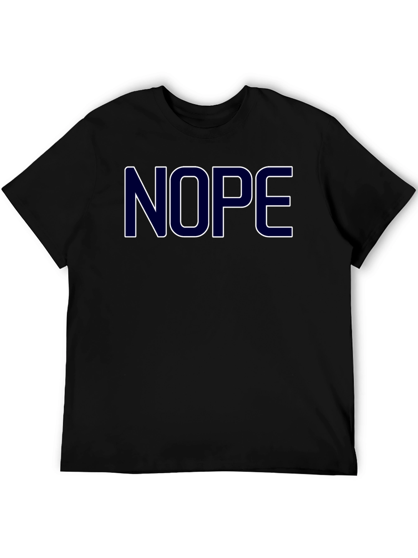Nope Graphic Tee - Casual Black T-Shirt