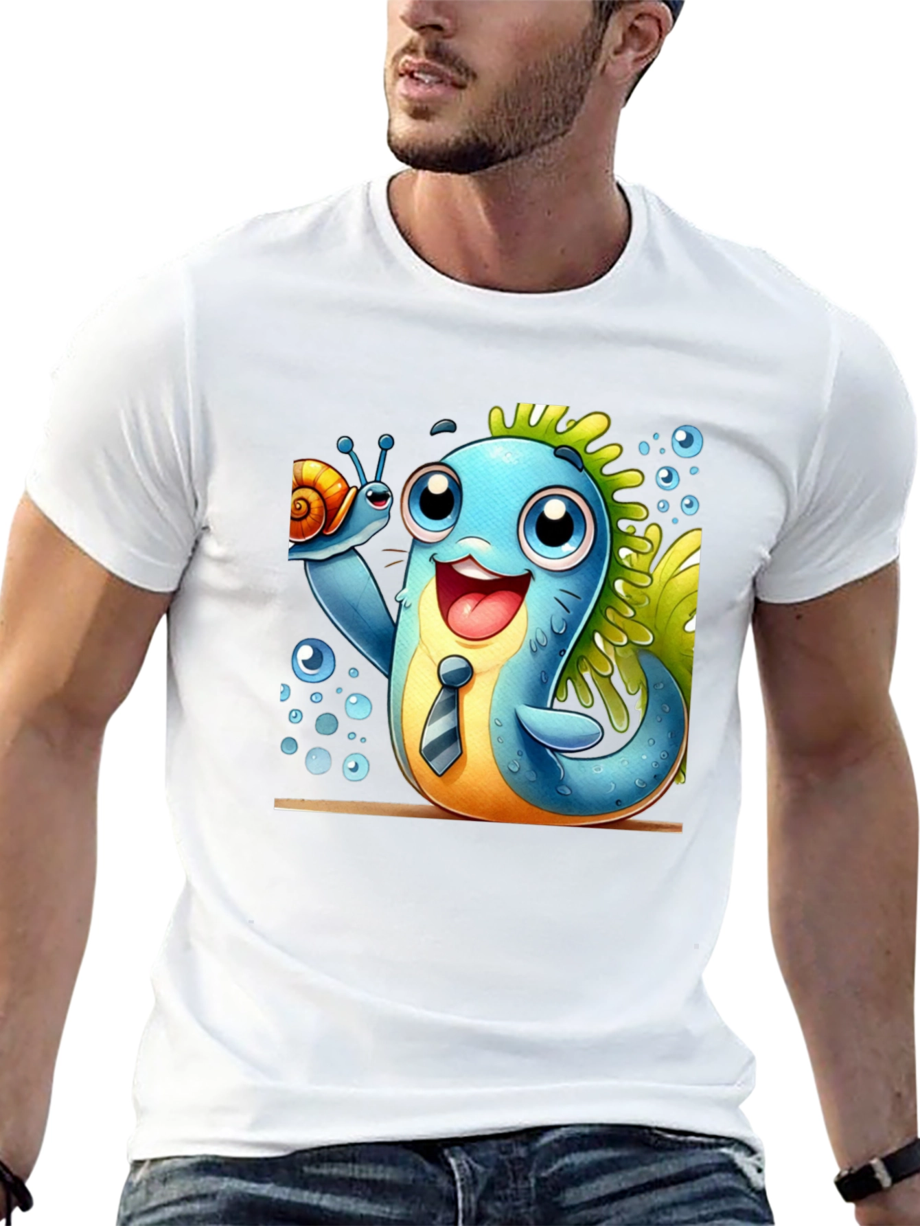 Cartoon Sea Creature Graphic Tee