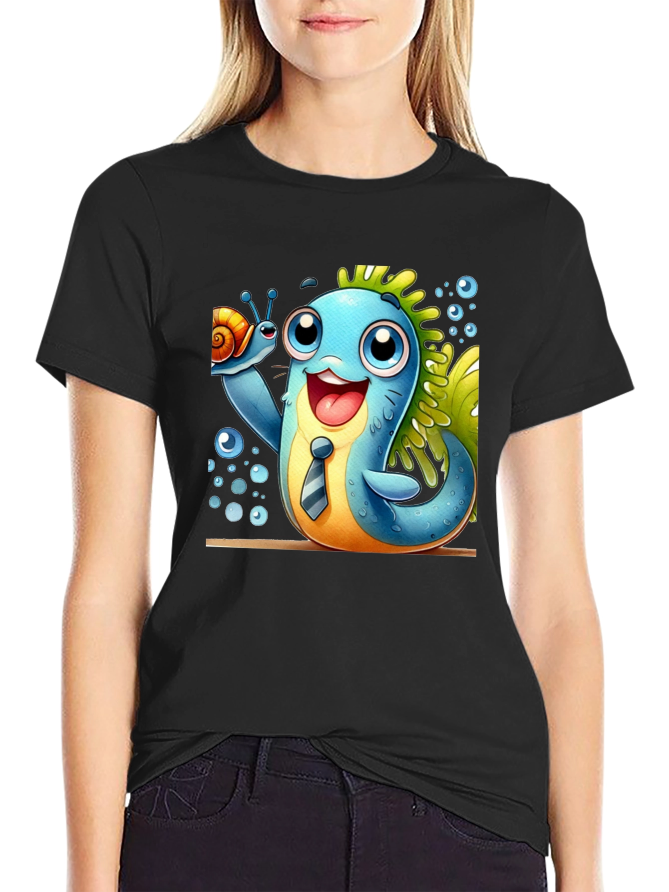 Cartoon Sea Creature Graphic Tee