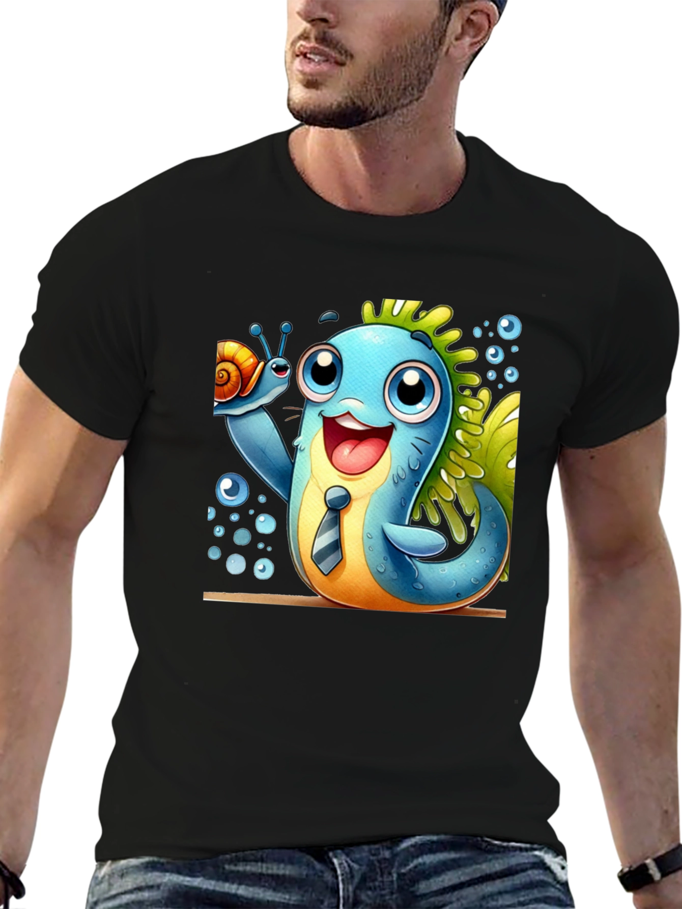 Cartoon Sea Creature Graphic Tee