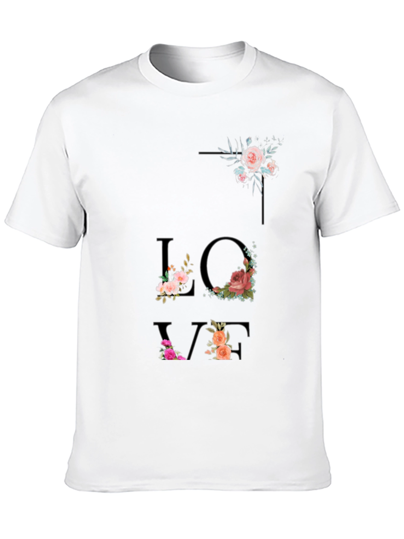 Floral LOVE T-Shirt - Stylish Graphic Tee