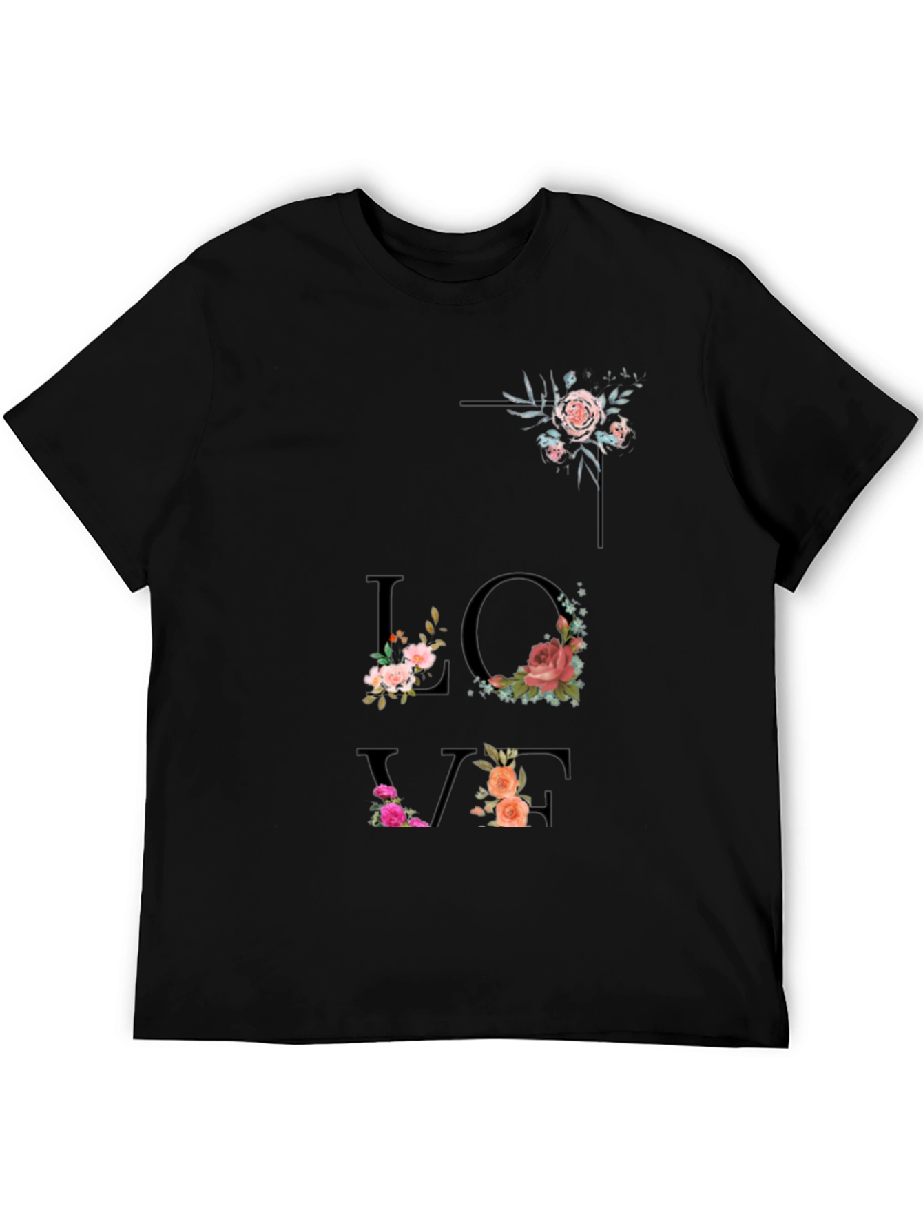 Floral LOVE T-Shirt - Stylish Graphic Tee