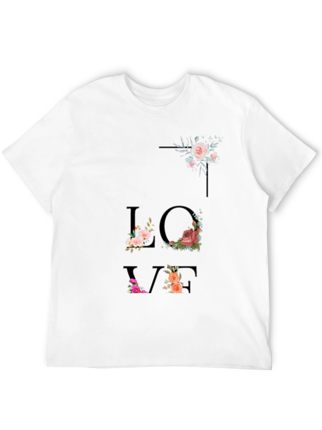 Floral LOVE T-Shirt - Stylish Graphic Tee