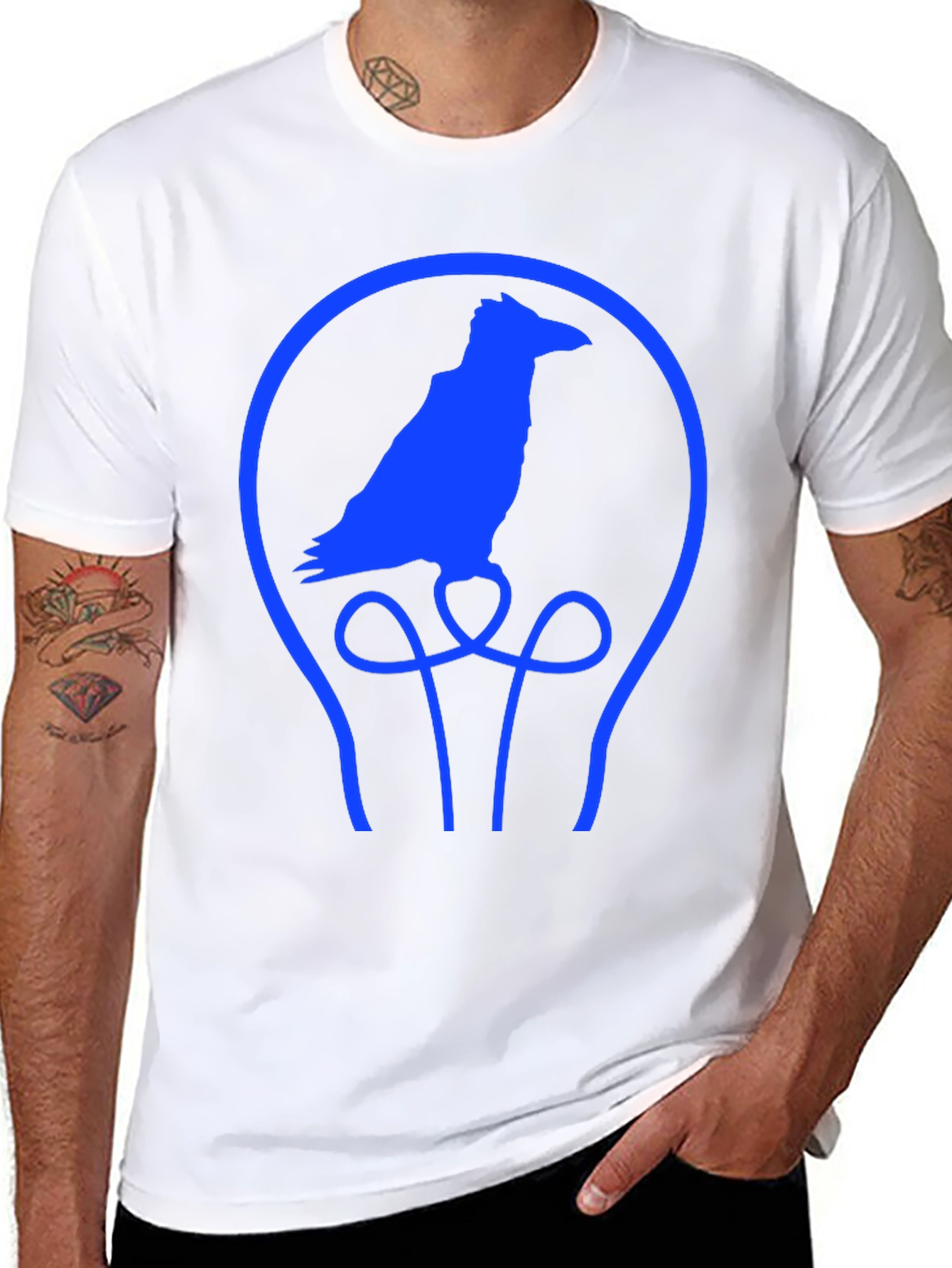 Raven Lightbulb T-Shirt - Unique Graphic Tee