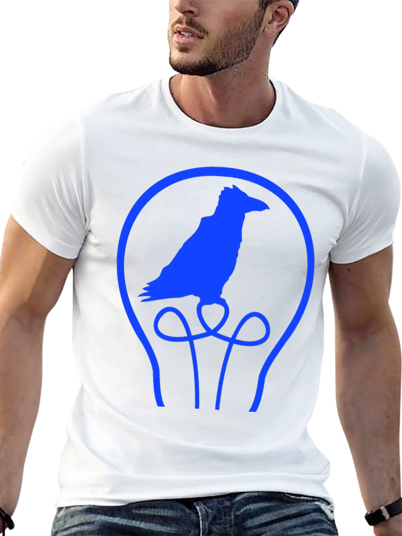 Raven Lightbulb T-Shirt - Unique Graphic Tee