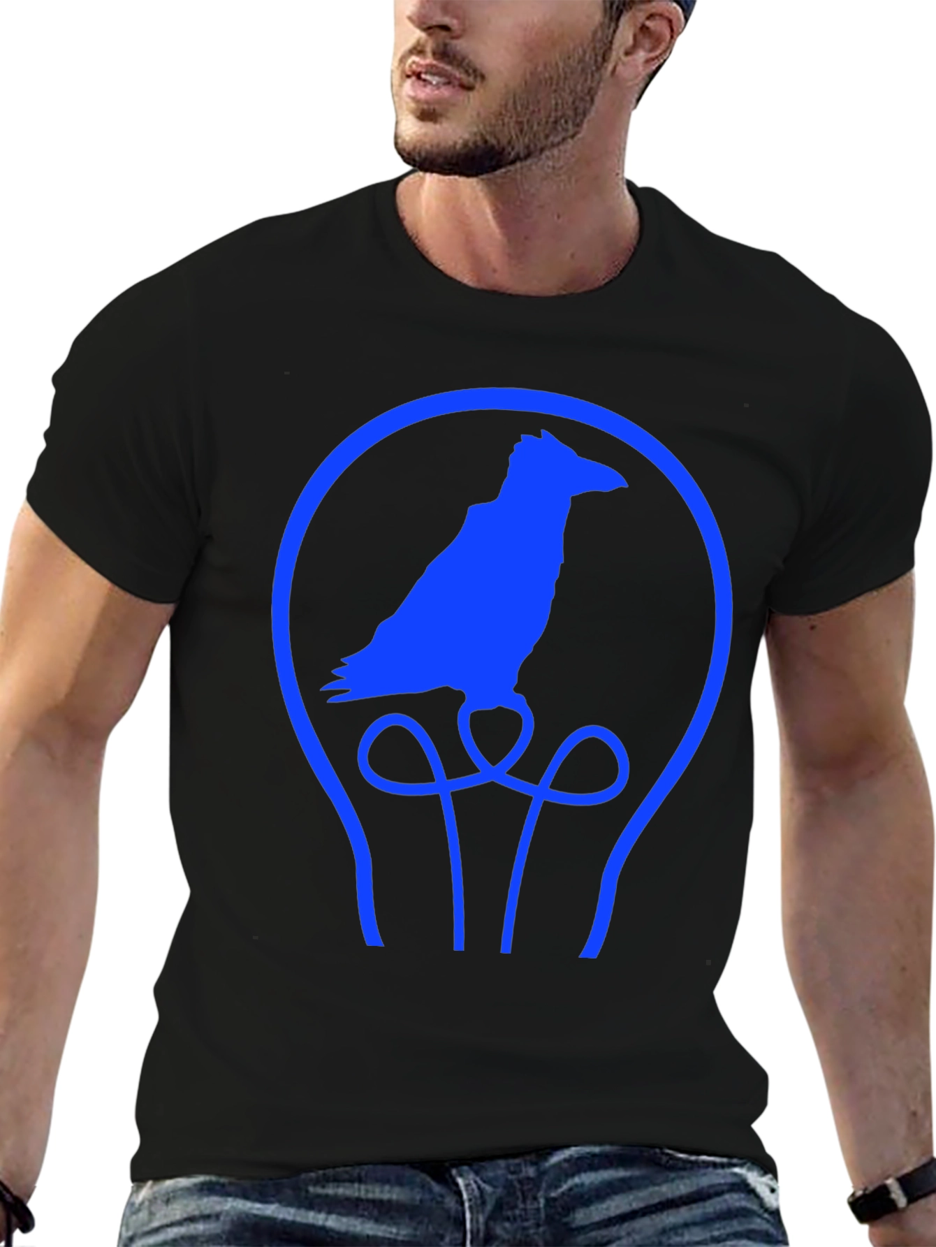 Raven Lightbulb T-Shirt - Unique Graphic Tee