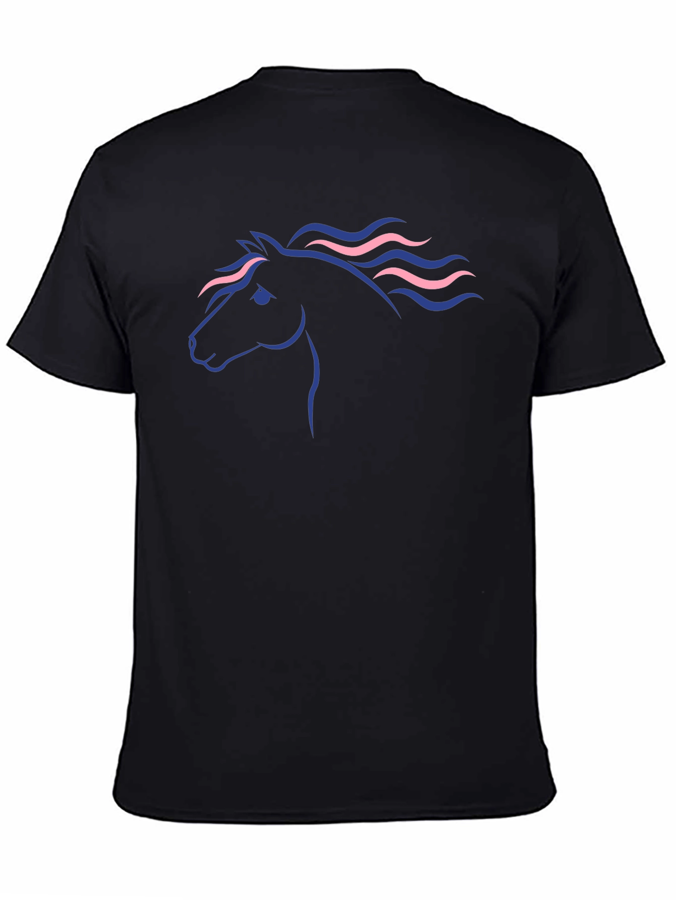 Horse Graphic Tee - Stylish Mens Black T-Shirt