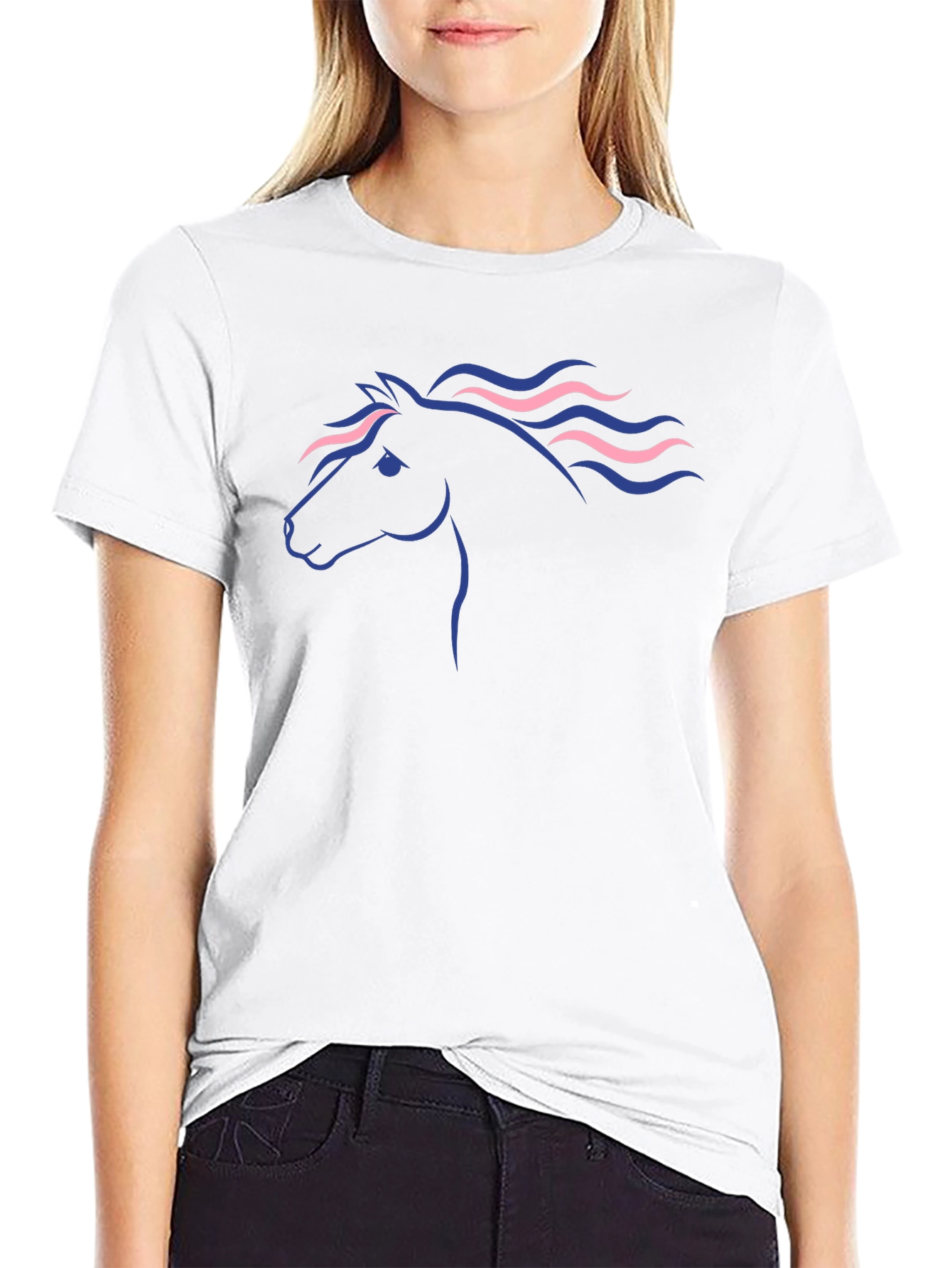 Horse Graphic Tee - Stylish Mens Black T-Shirt