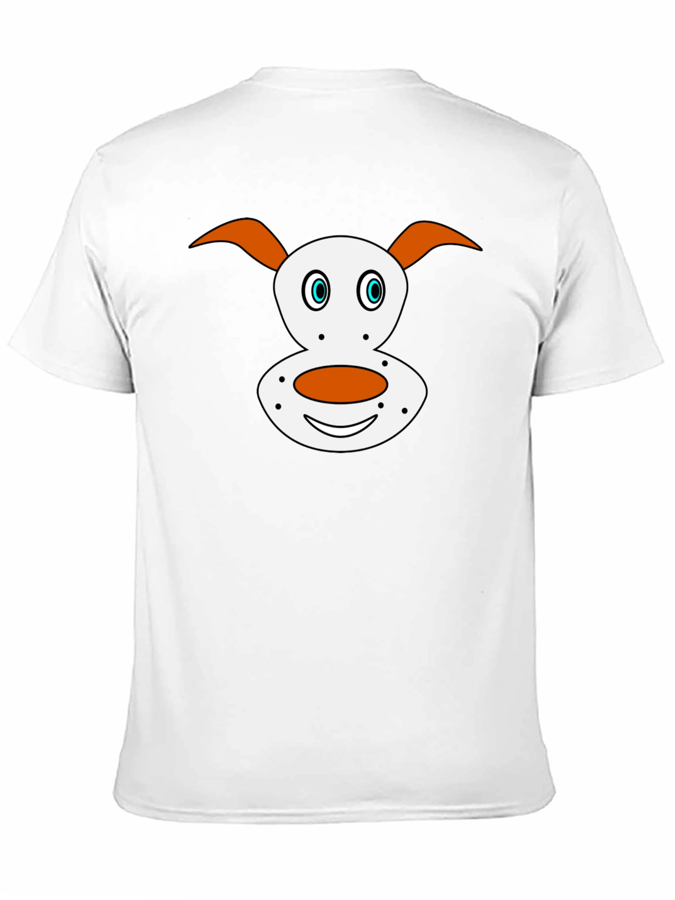 Cartoon Dog Face Graphic Tee - Black