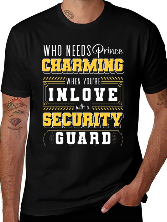 Charming Security Guard T-Shirt - Novelty Graphic Tee