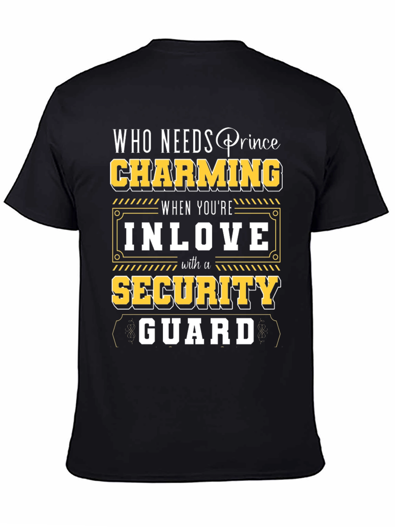 Charming Security Guard T-Shirt - Novelty Graphic Tee
