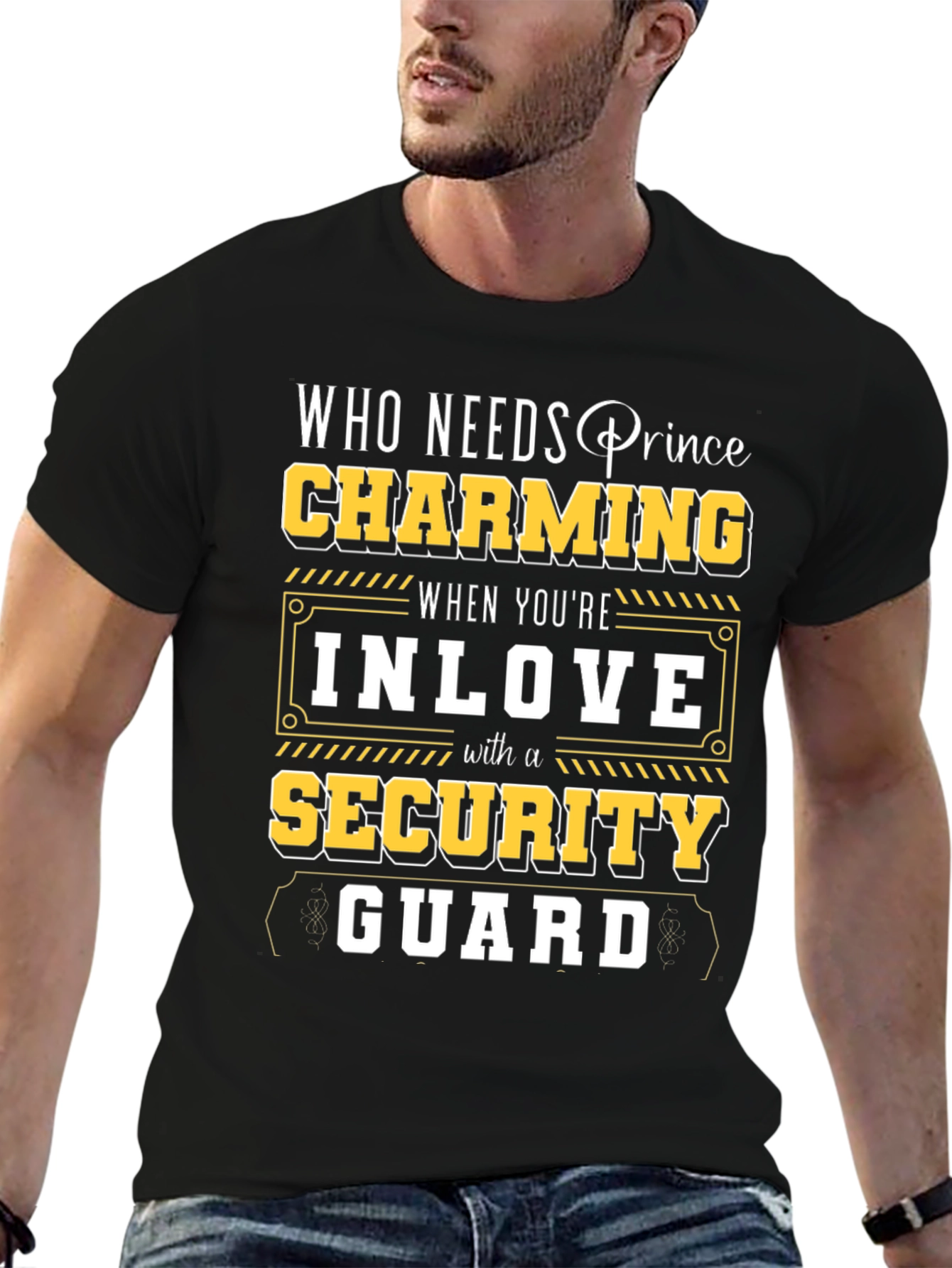 Charming Security Guard T-Shirt - Novelty Graphic Tee