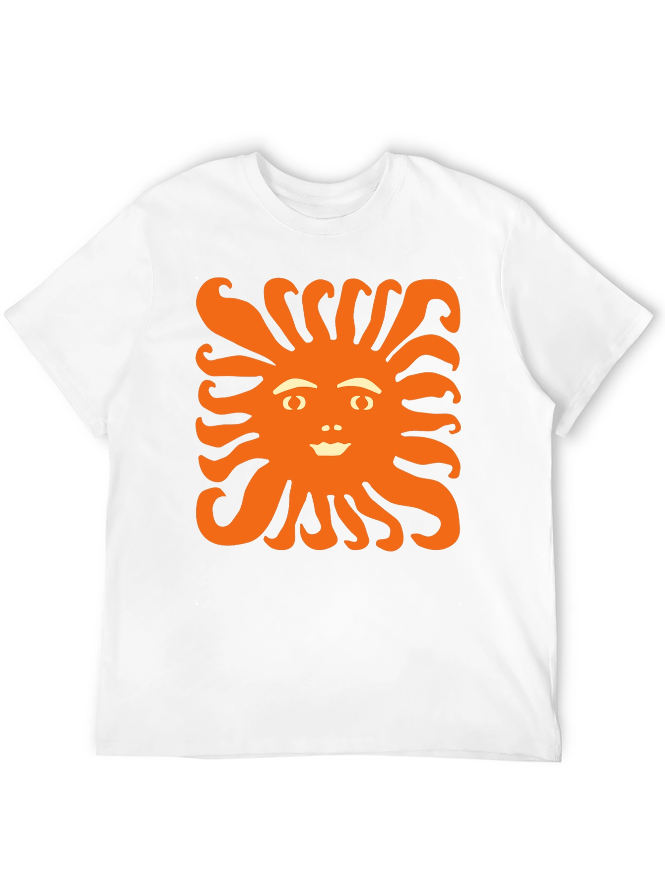 Smiling Sun Graphic Tee - Black Cotton Shirt
