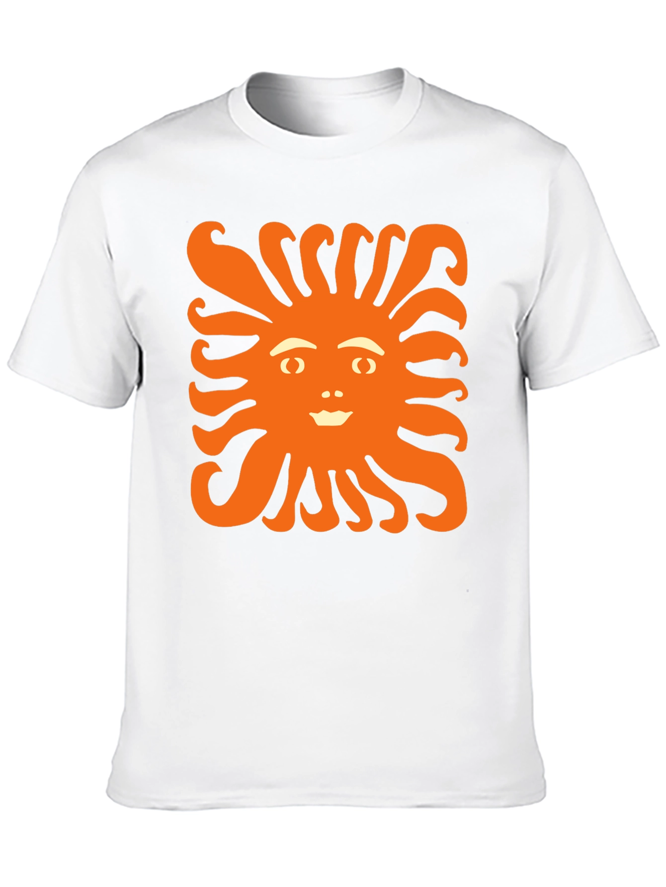 Smiling Sun Graphic Tee - Black Cotton Shirt
