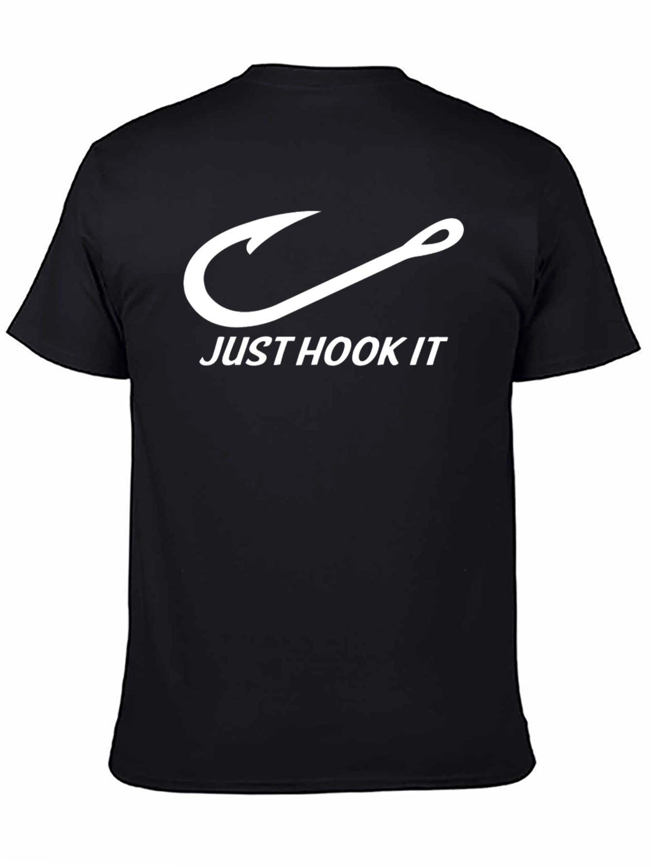 Just Hook It T-Shirt - Black Fishing Design