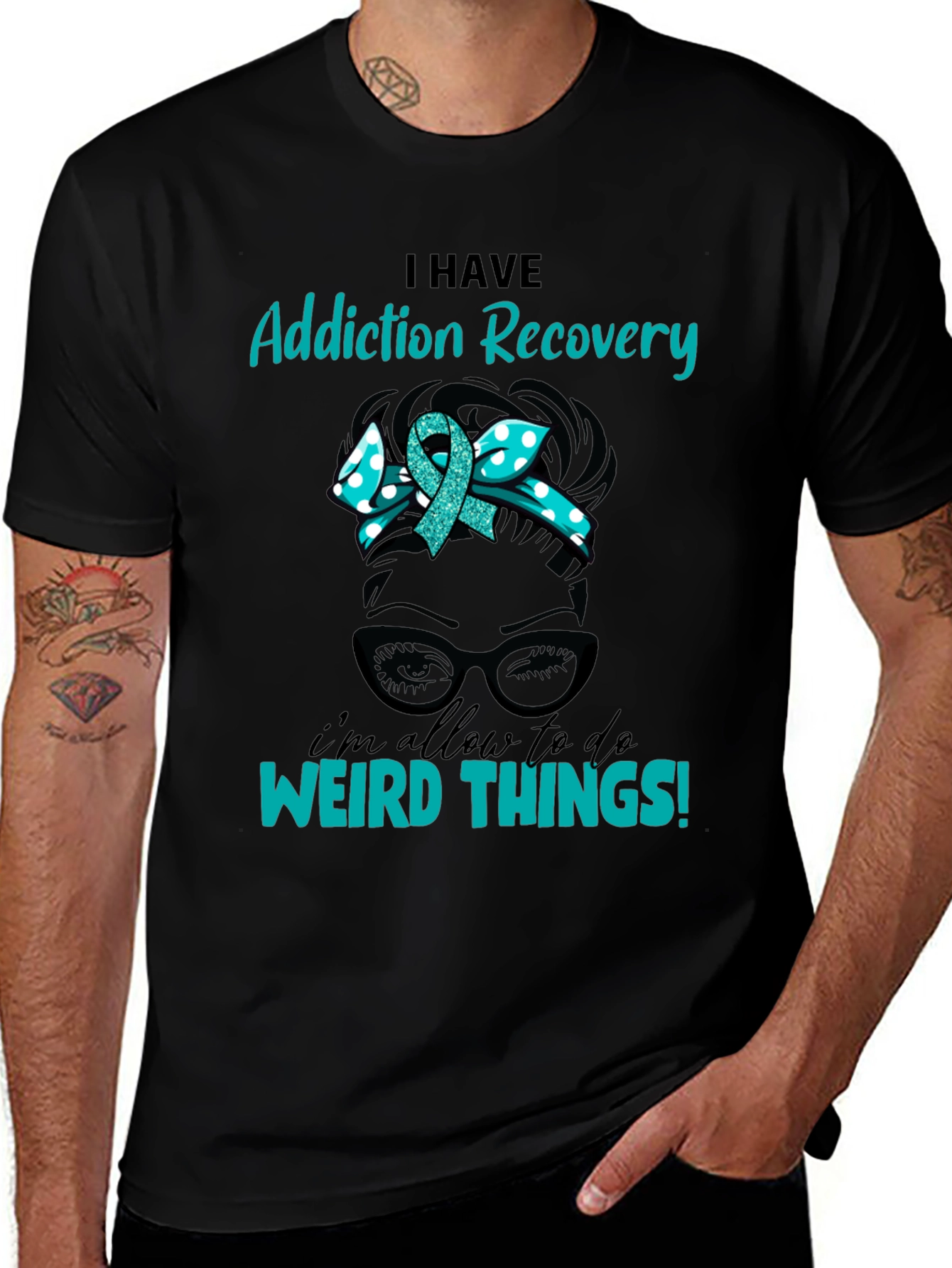 Addiction Recovery Weird Things Graphic Tee