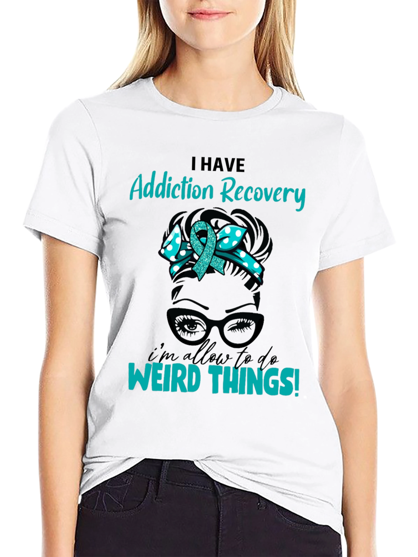 Addiction Recovery Weird Things Graphic Tee
