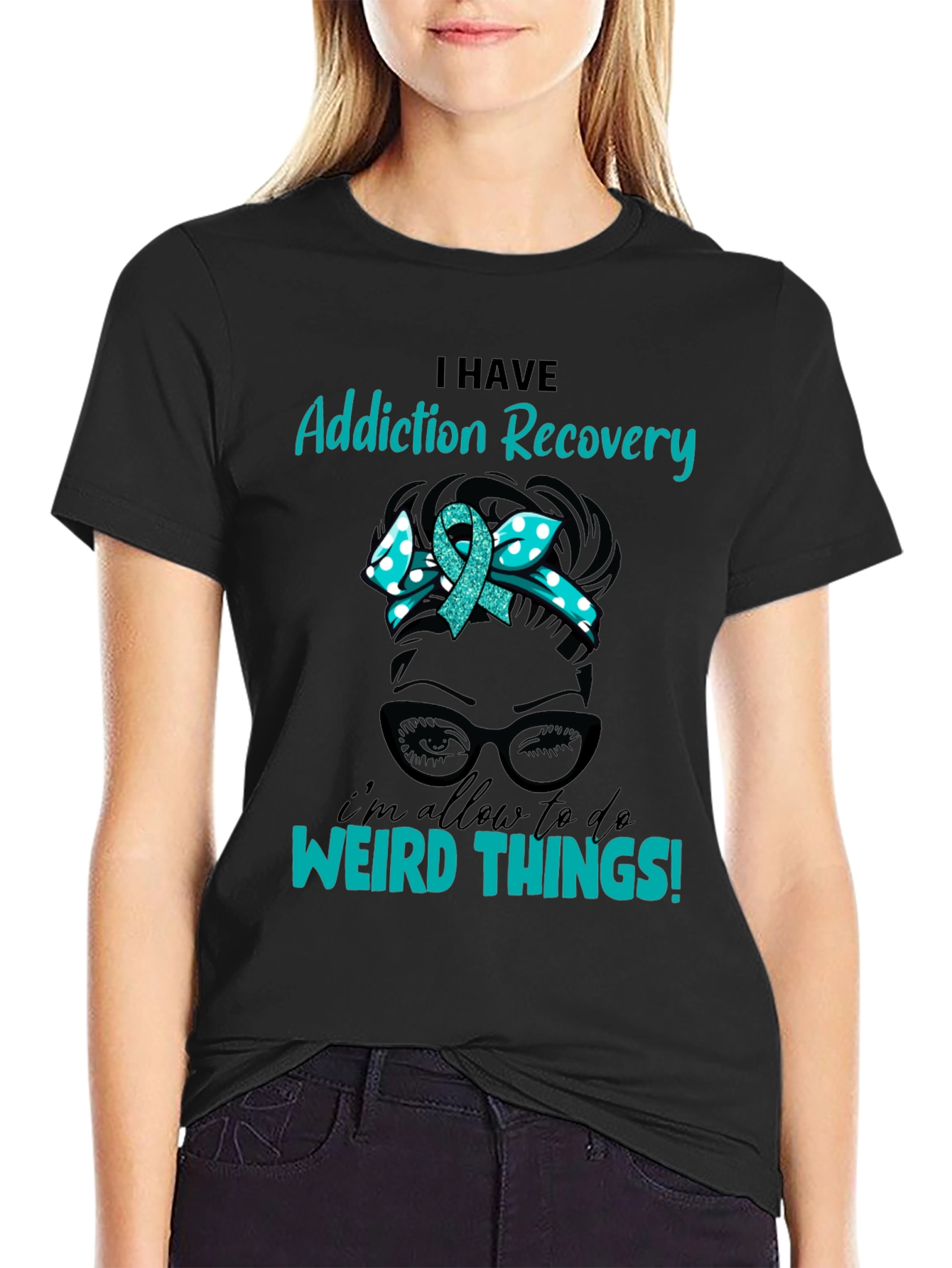 Addiction Recovery Weird Things Graphic Tee