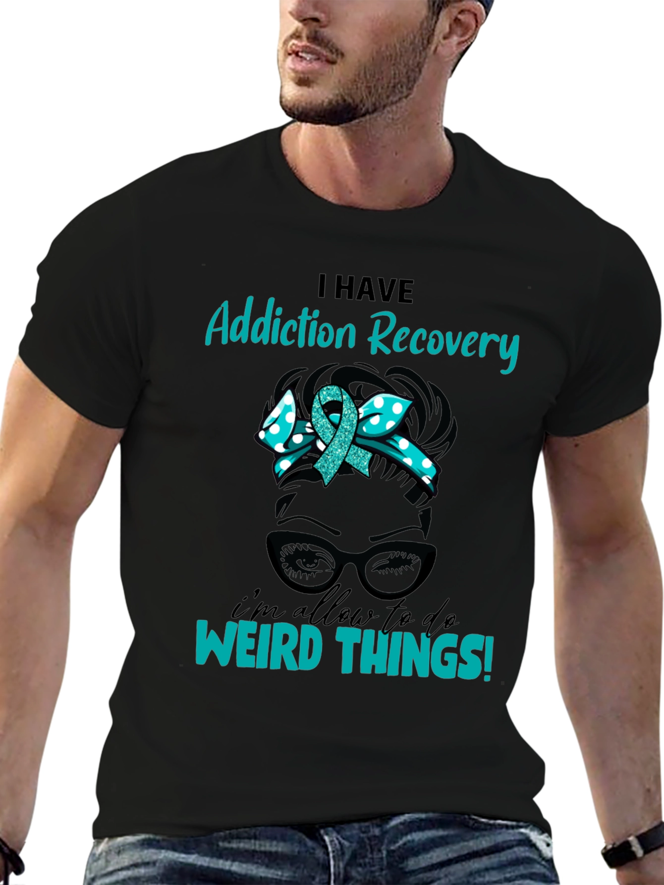 Addiction Recovery Weird Things Graphic Tee