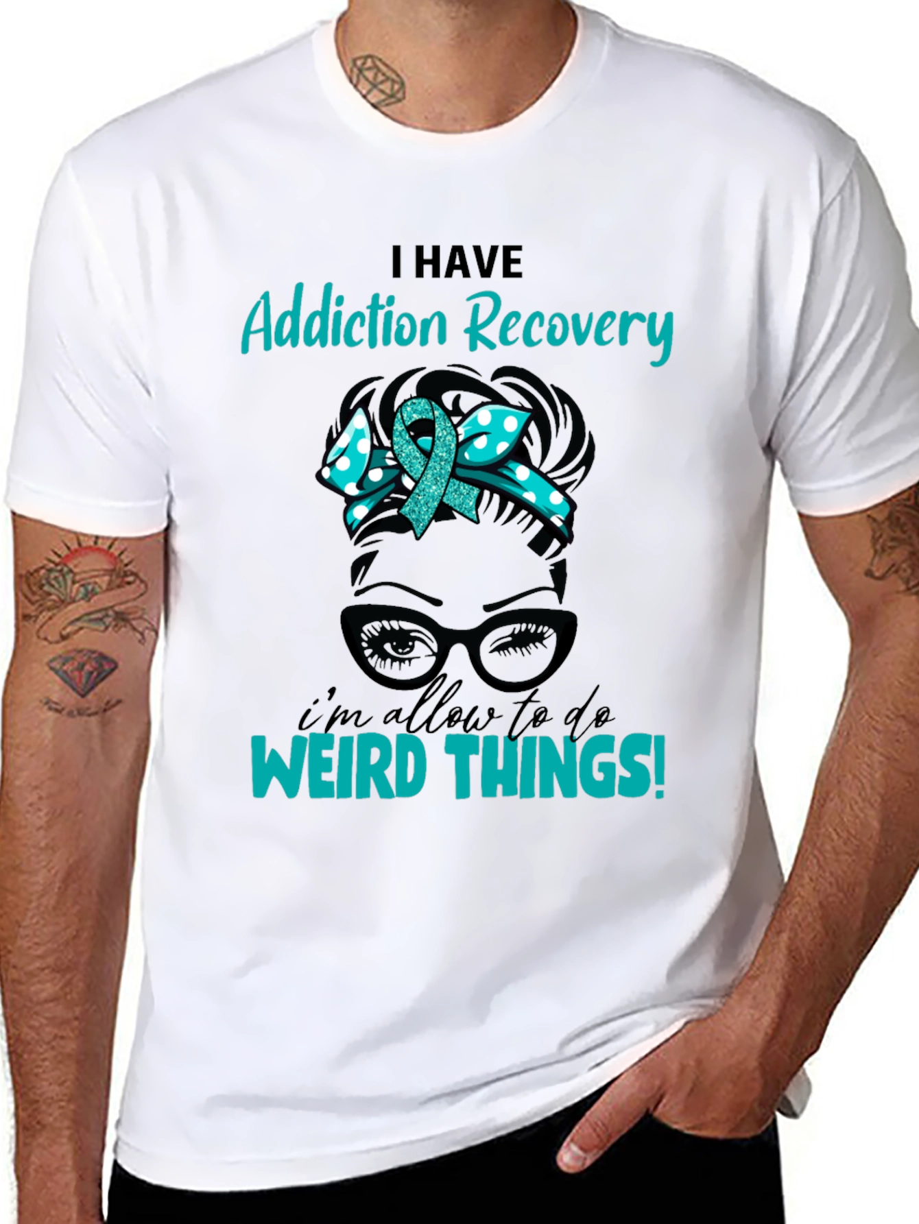 Addiction Recovery Weird Things Graphic Tee