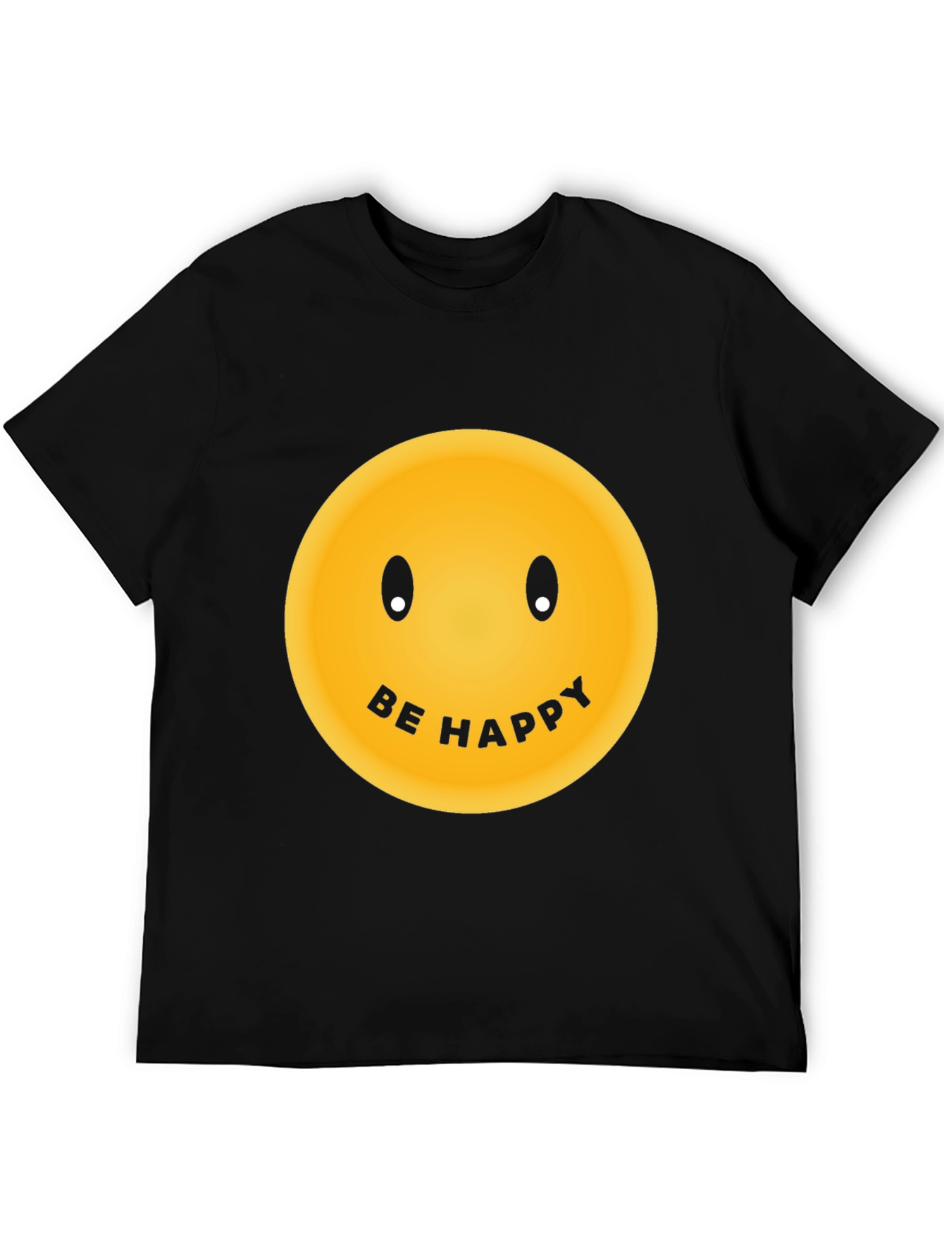 Be Happy Graphic Tee - Classic Smiley Face T-Shirt