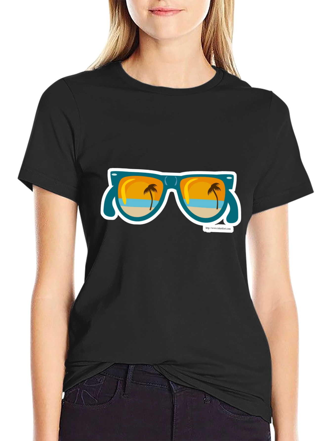 Beach Vibes T-Shirt - Palm Tree Sunglasses Graphic