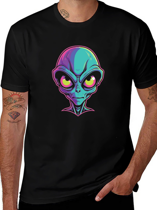 Alien Graphic Black T-Shirt - Bold Sci-Fi Style