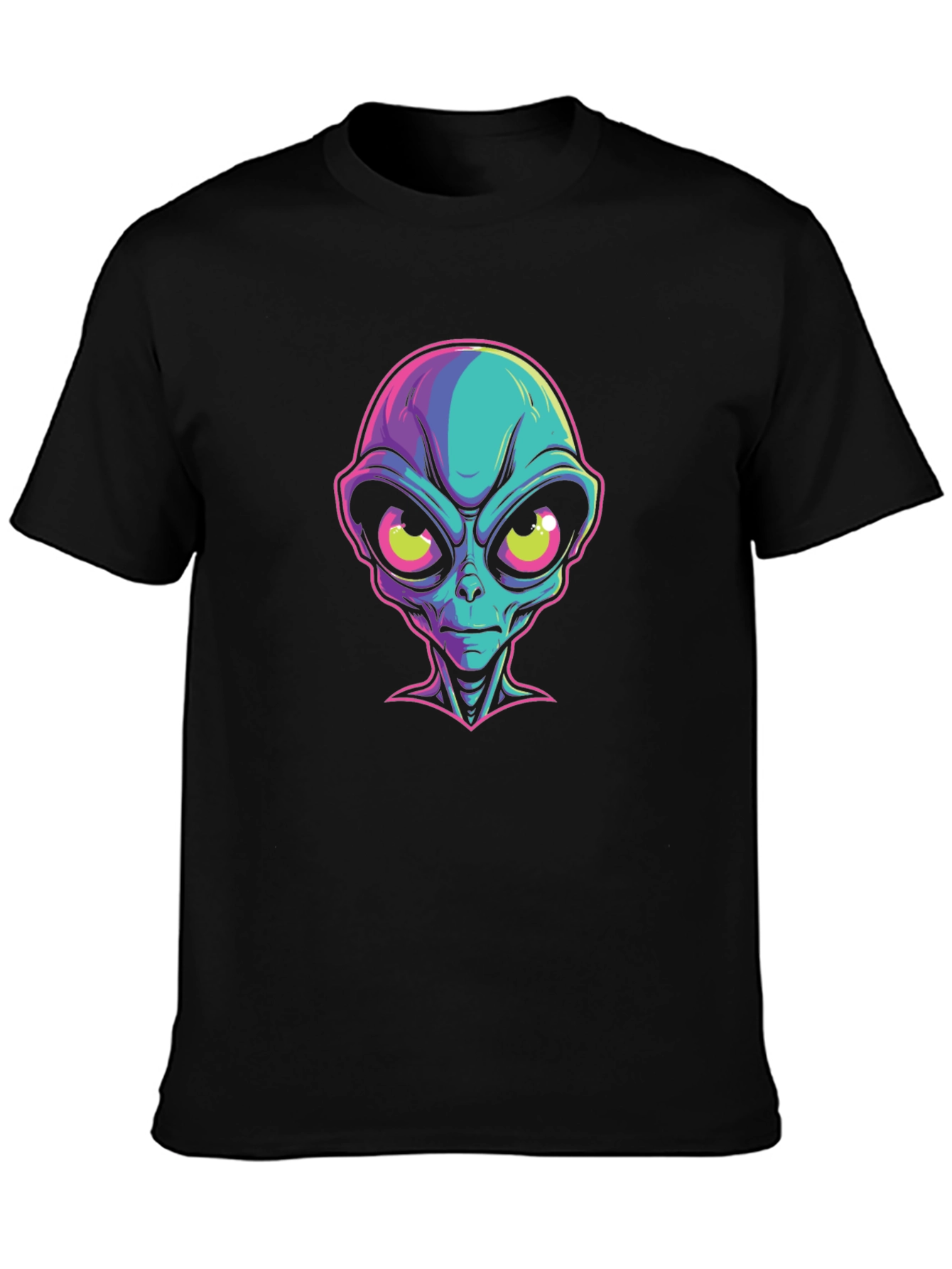 Alien Graphic Black T-Shirt - Bold Sci-Fi Style