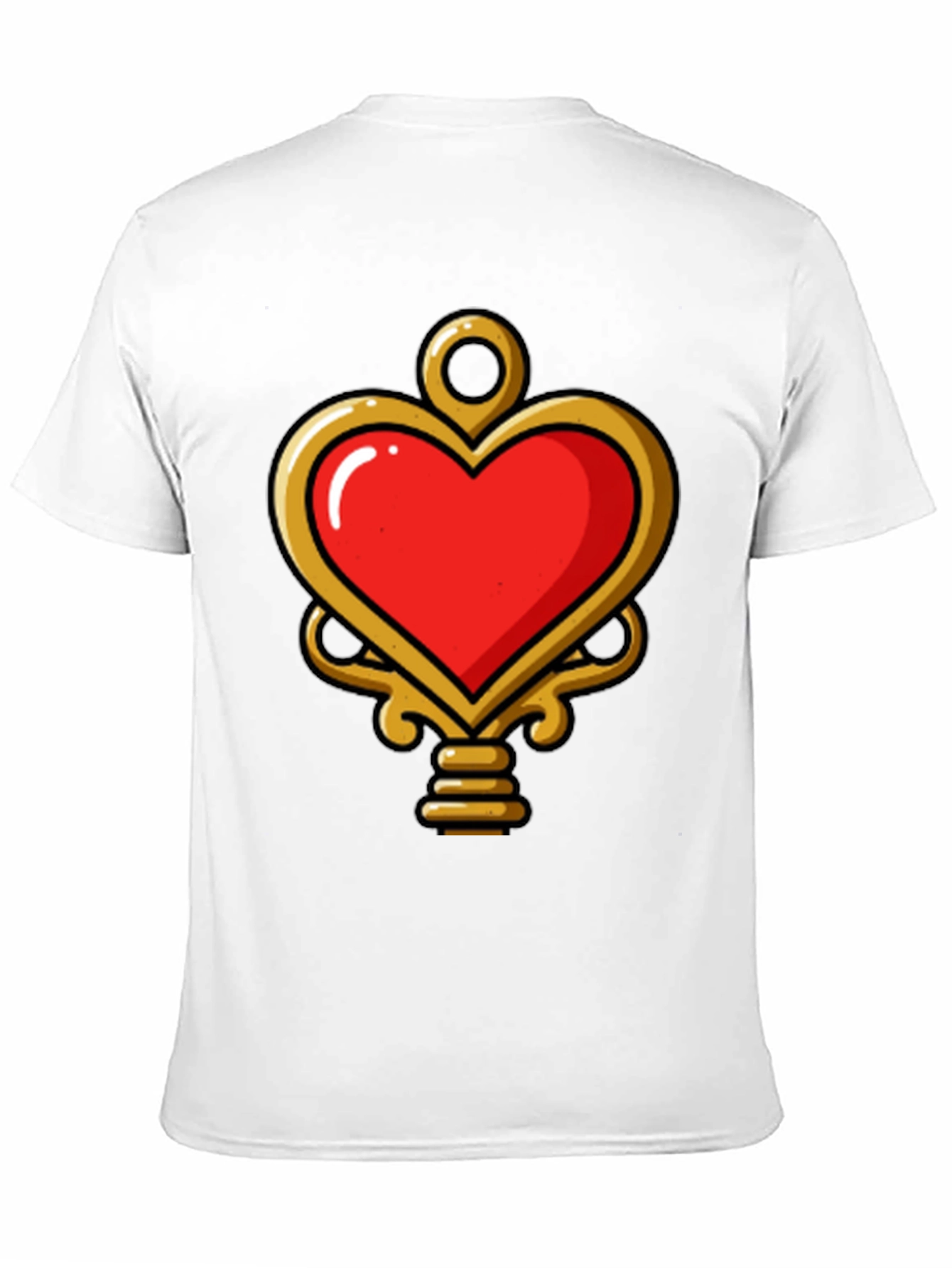 Heart Key Graphic Tee - Trendy Unisex Design