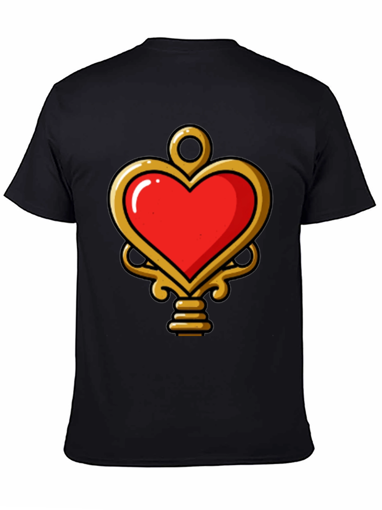 Heart Key Graphic Tee - Trendy Unisex Design