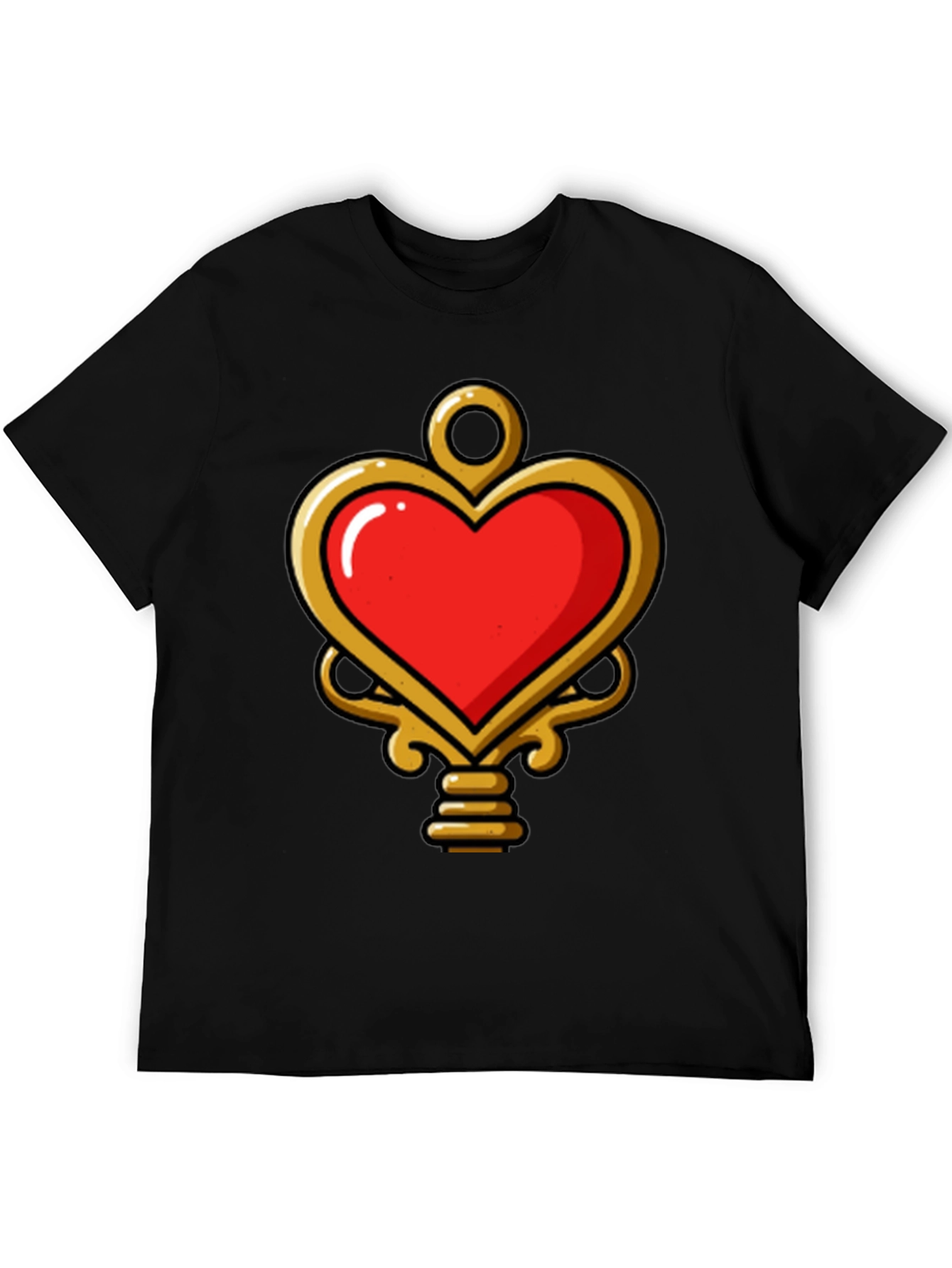 Heart Key Graphic Tee - Trendy Unisex Design