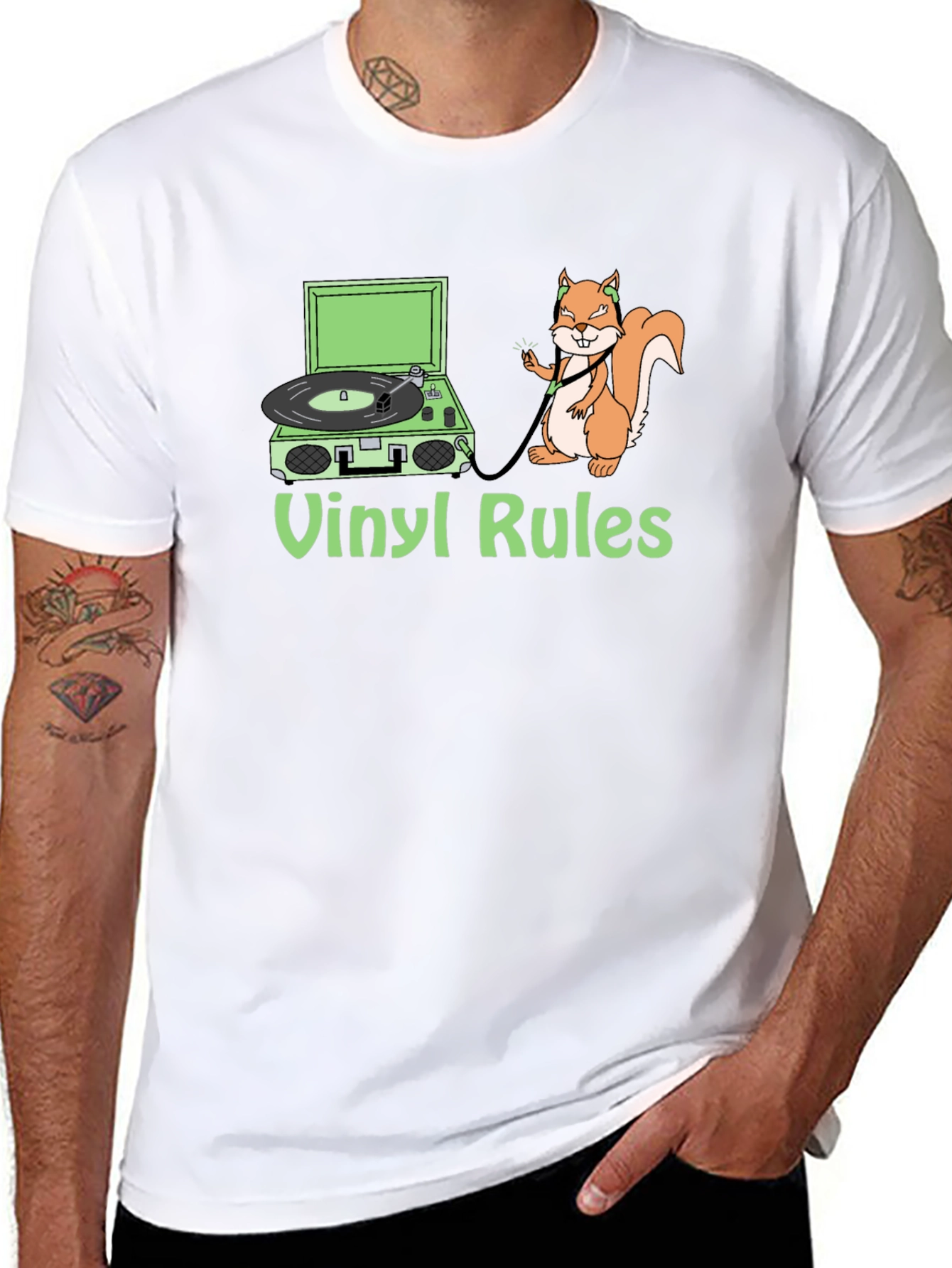 Vinyl Rules Squirrel T-Shirt
